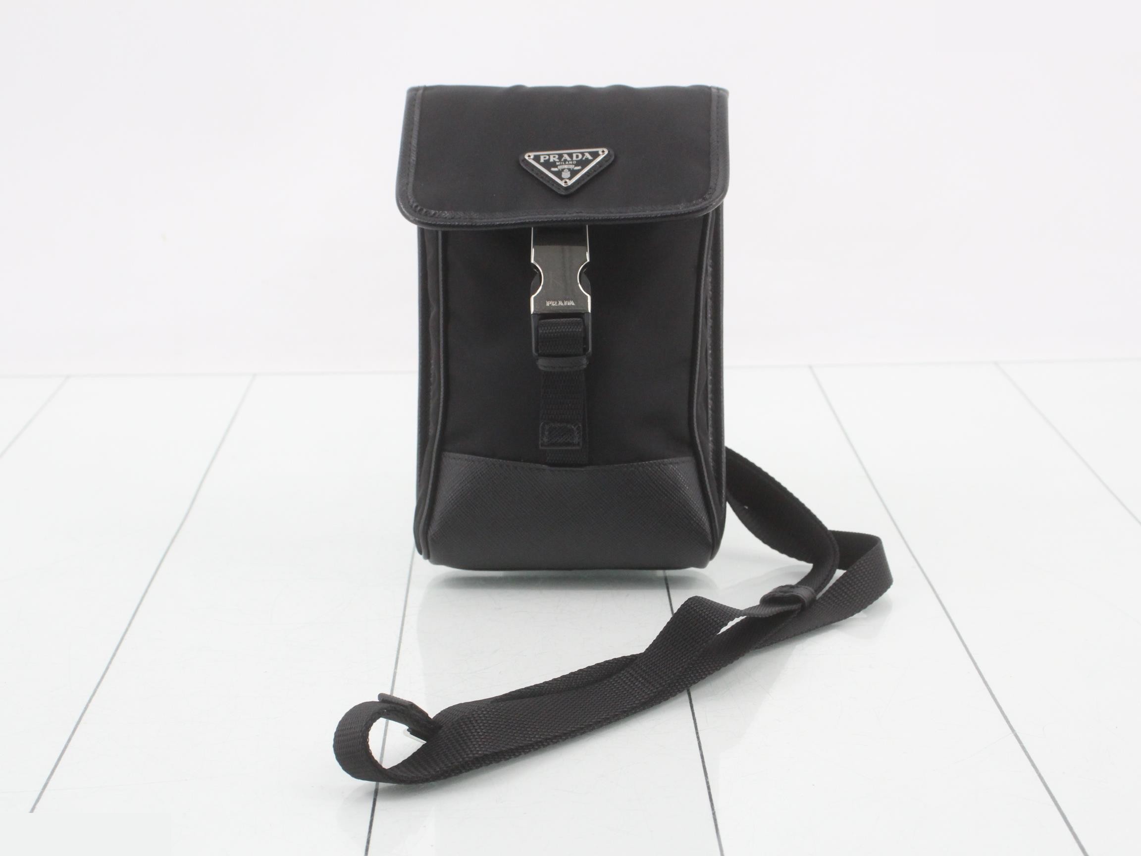 Nylon Saffiano Phone Case Shoulder Bag