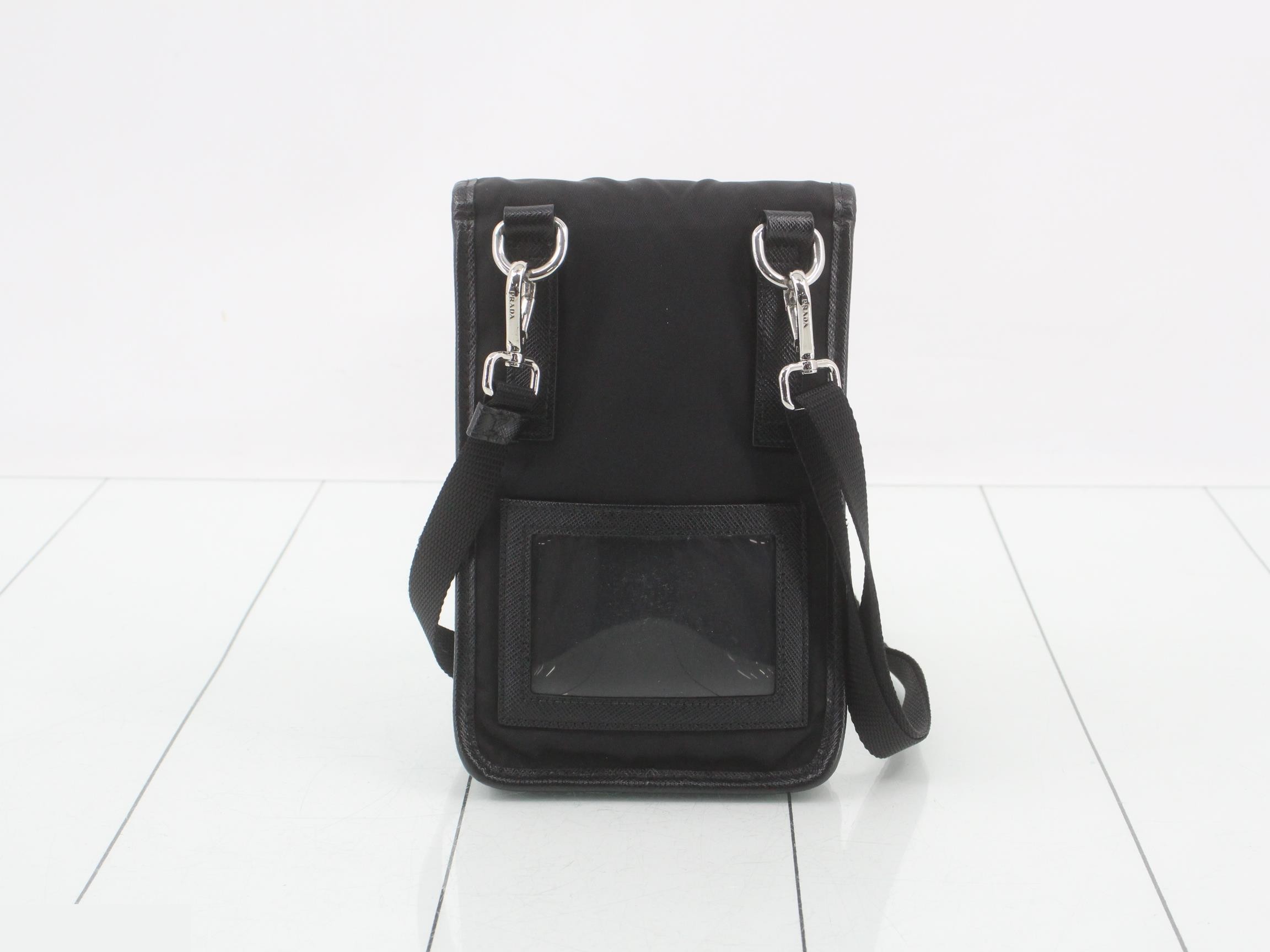 Nylon Saffiano Phone Case Shoulder Bag — view 2