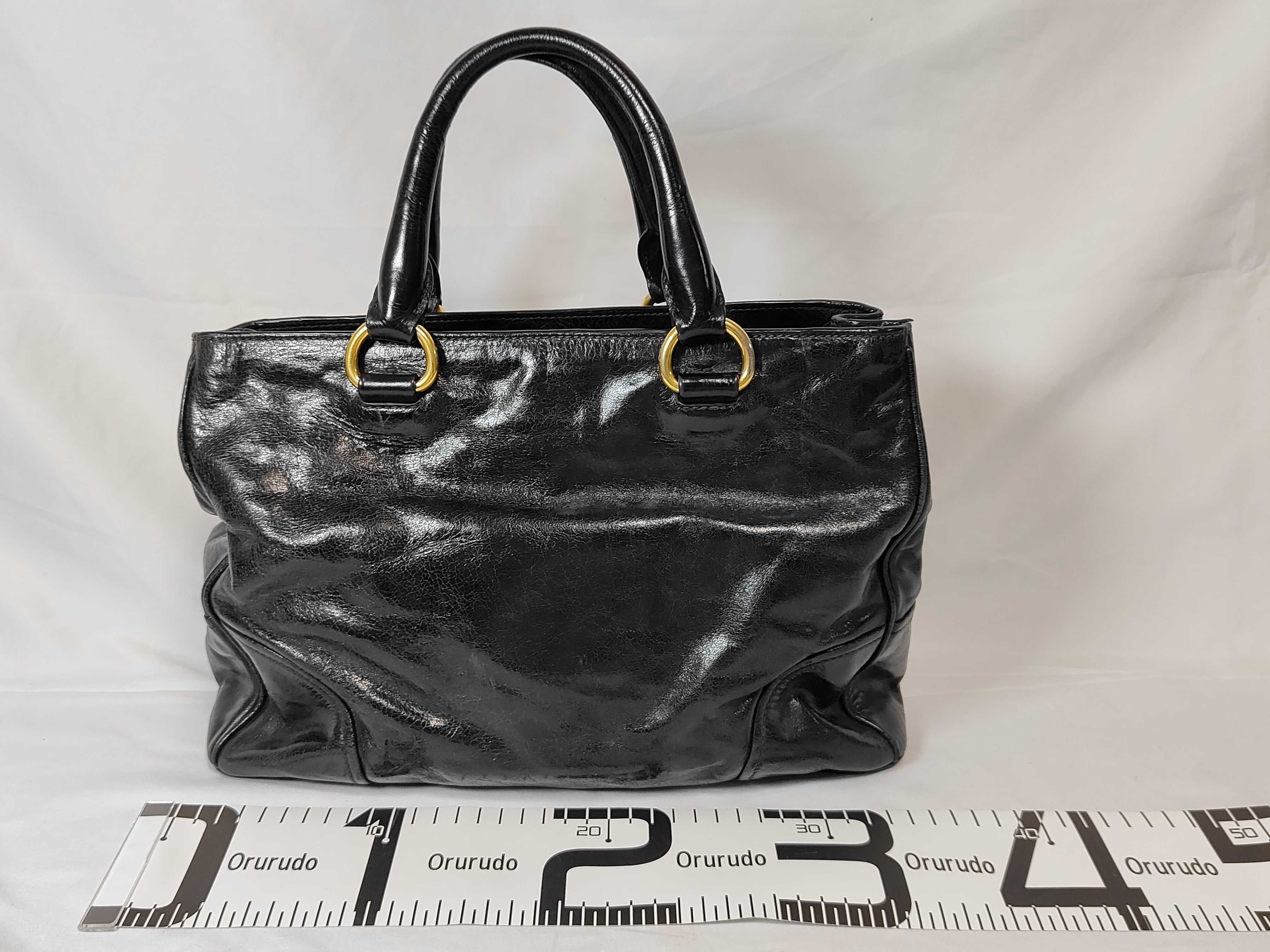 BN2533 Tote Bag with Leather Tag, Vitello Shine Finish, Handbag — view 2