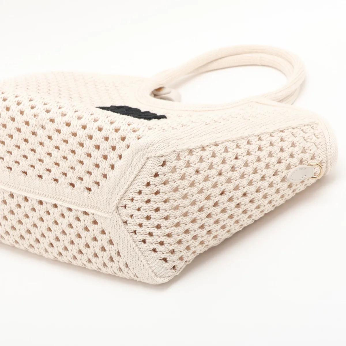 Ivy Cotton x Leather 2-Way Handbag White 5BG281 — view 3