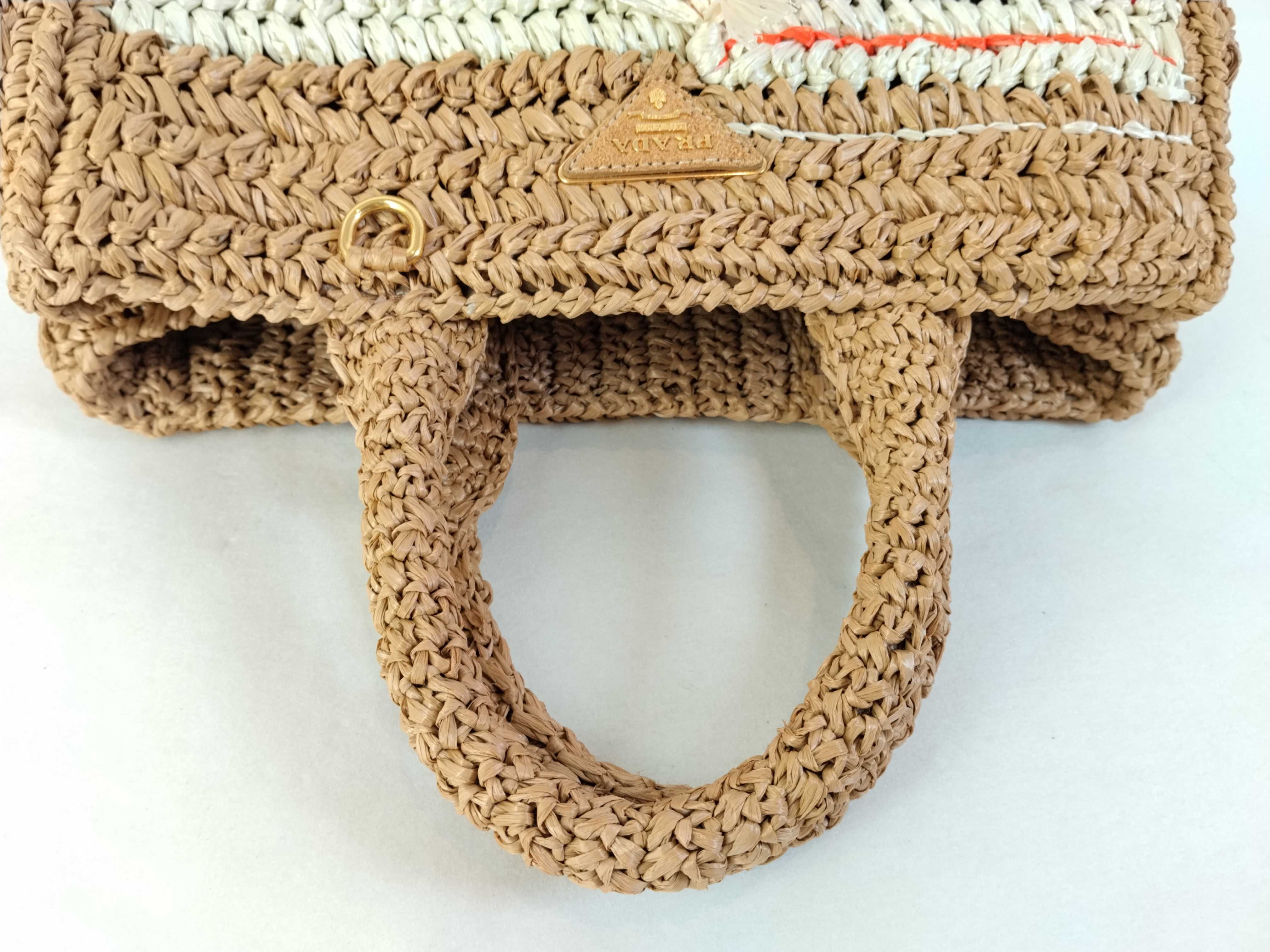 Raffia 2-Way Handbag Beige 1BG153 Handbag — view 3