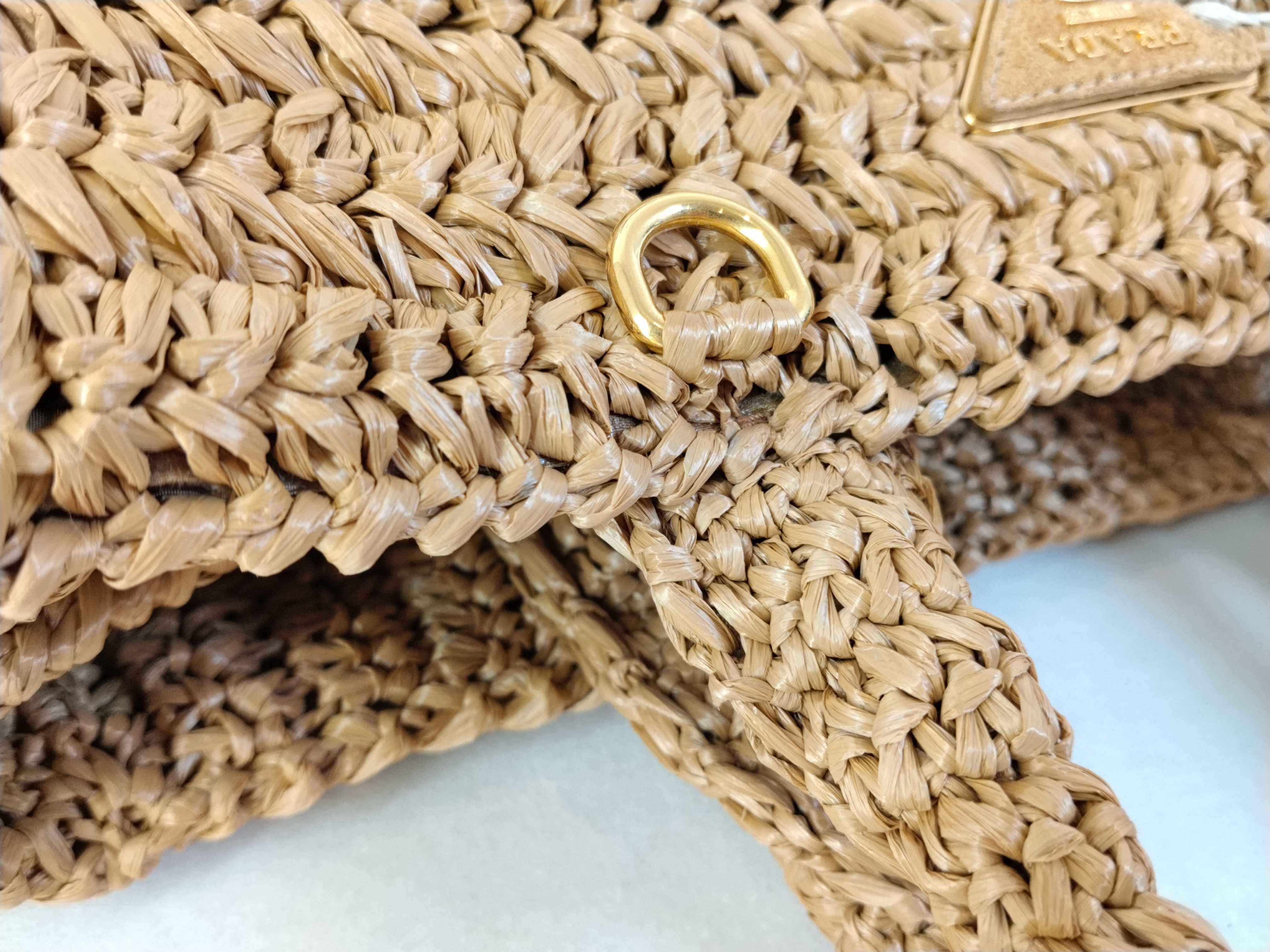 Raffia 2-Way Handbag Beige 1BG153 Handbag — view 5
