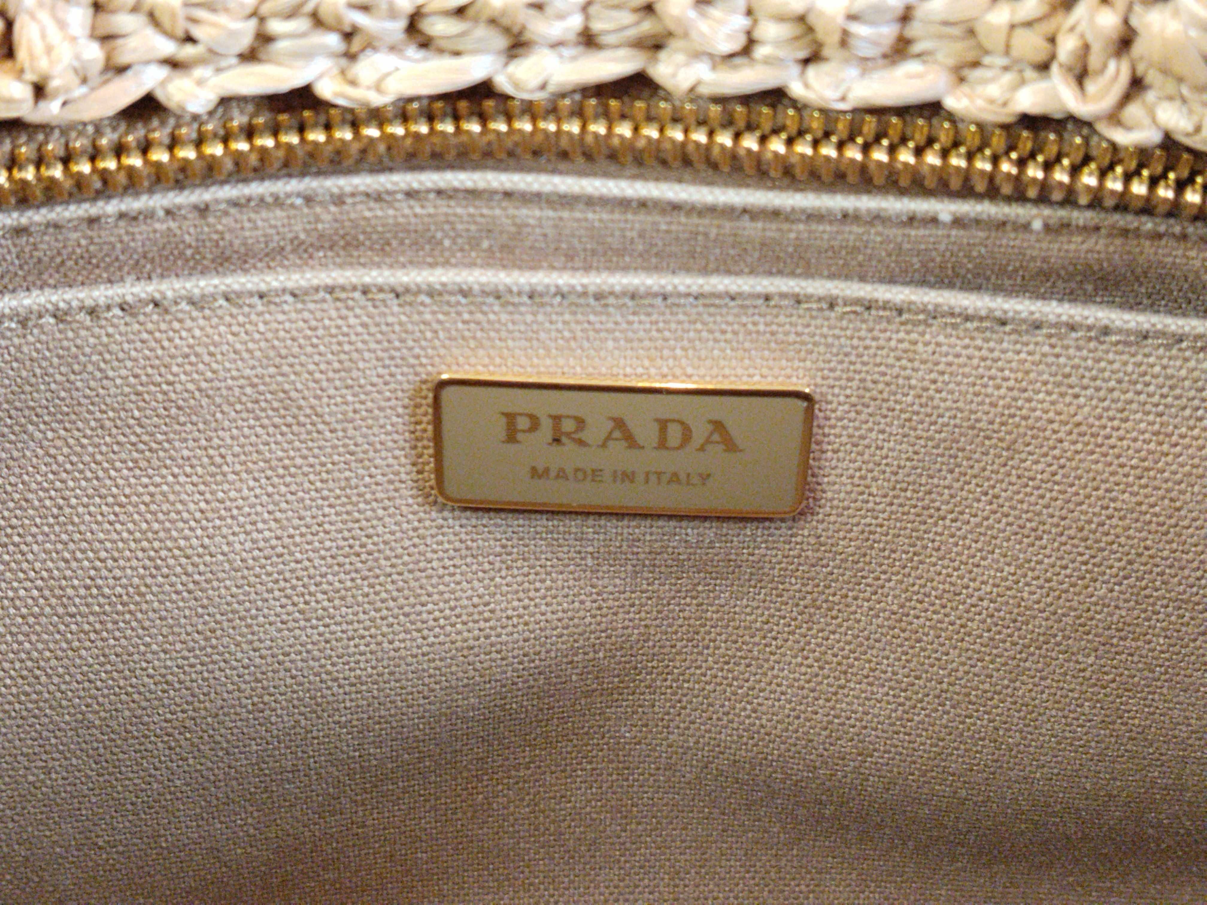 Raffia 2-Way Handbag Beige 1BG153 Handbag — view 10