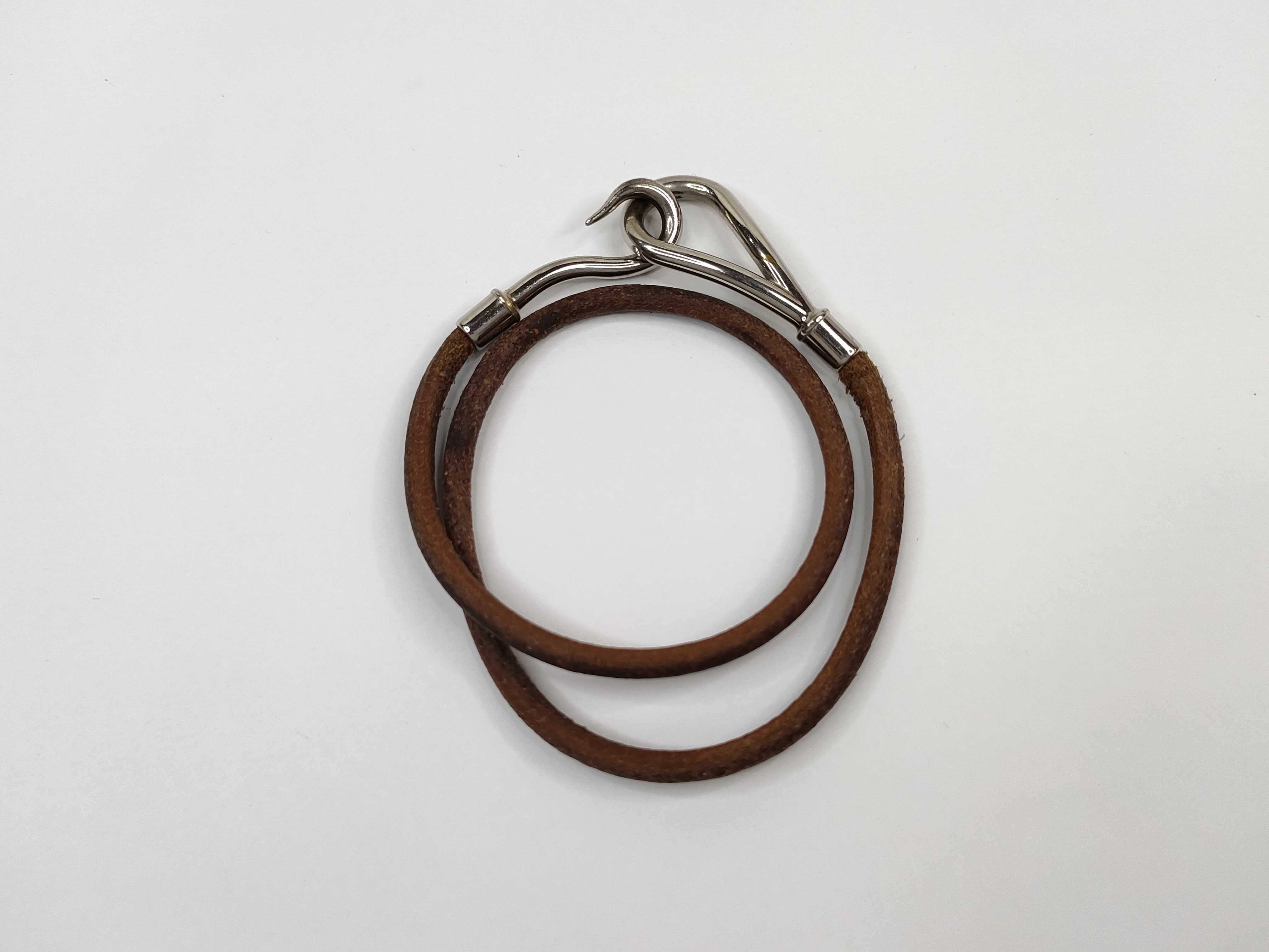 Jumbo Bracelet, Brown, Silver Hardware, Bracelet/Bangle — view 2