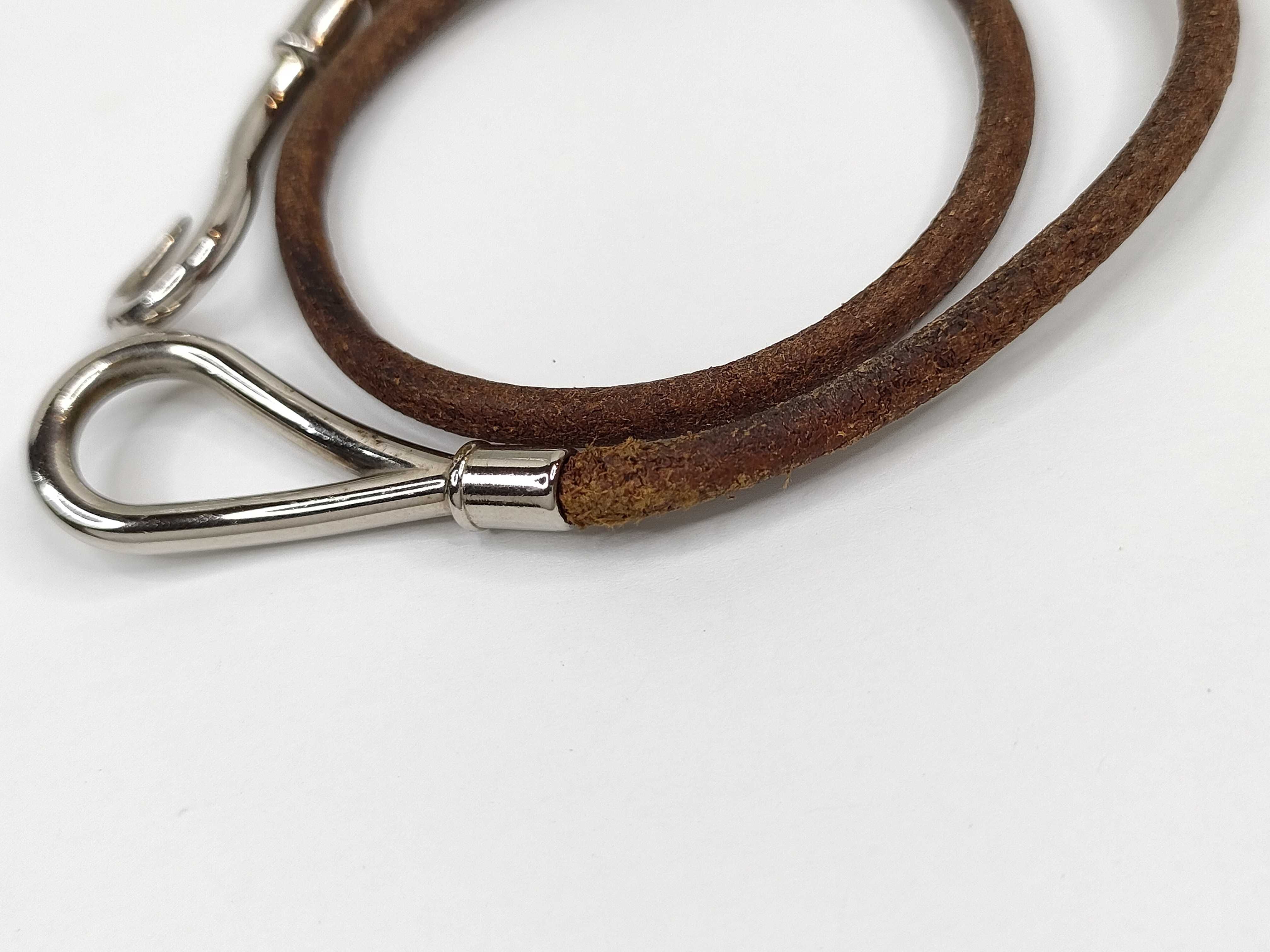 Jumbo Bracelet, Brown, Silver Hardware, Bracelet/Bangle — view 4