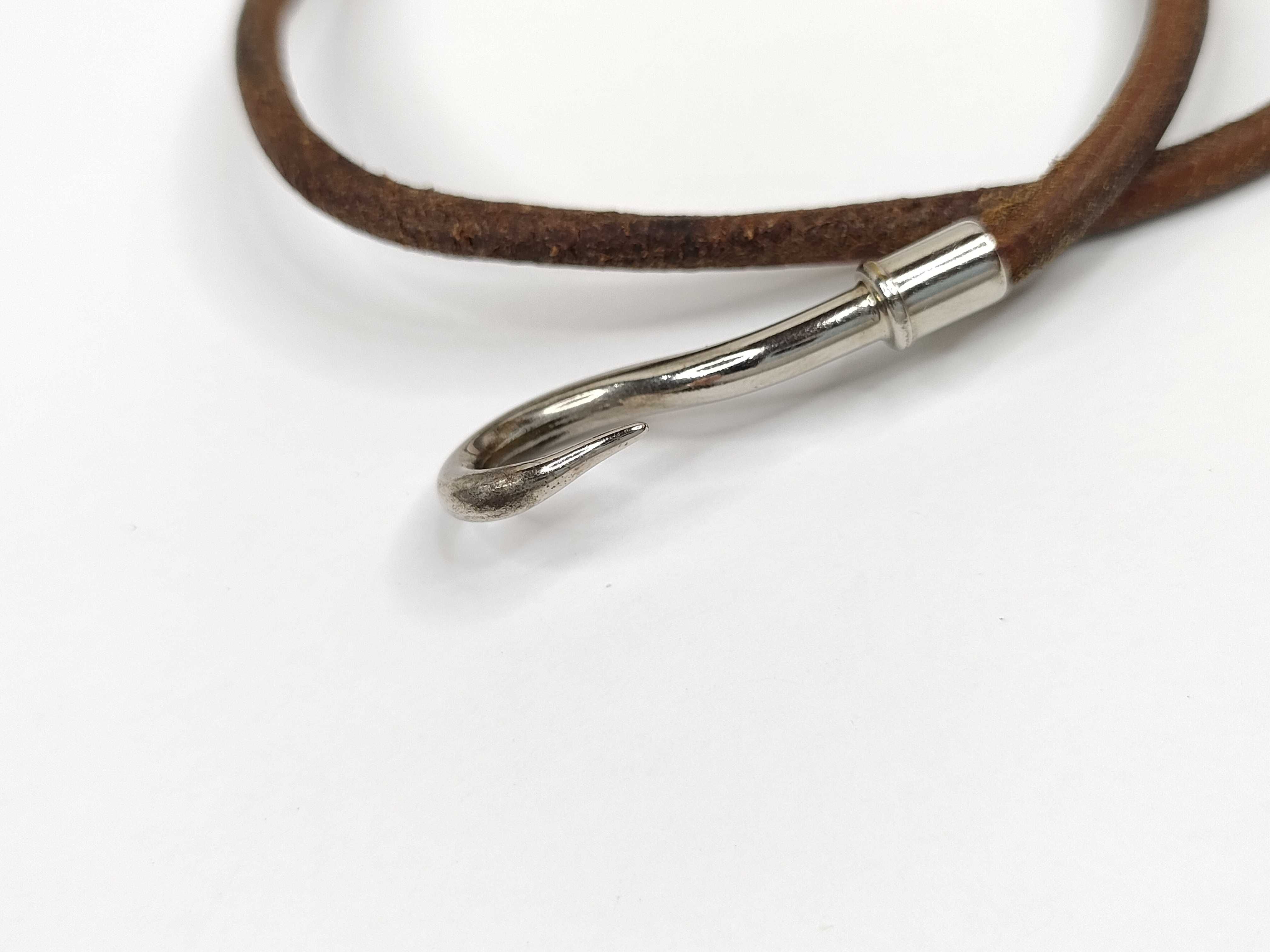 Jumbo Bracelet, Brown, Silver Hardware, Bracelet/Bangle — view 7