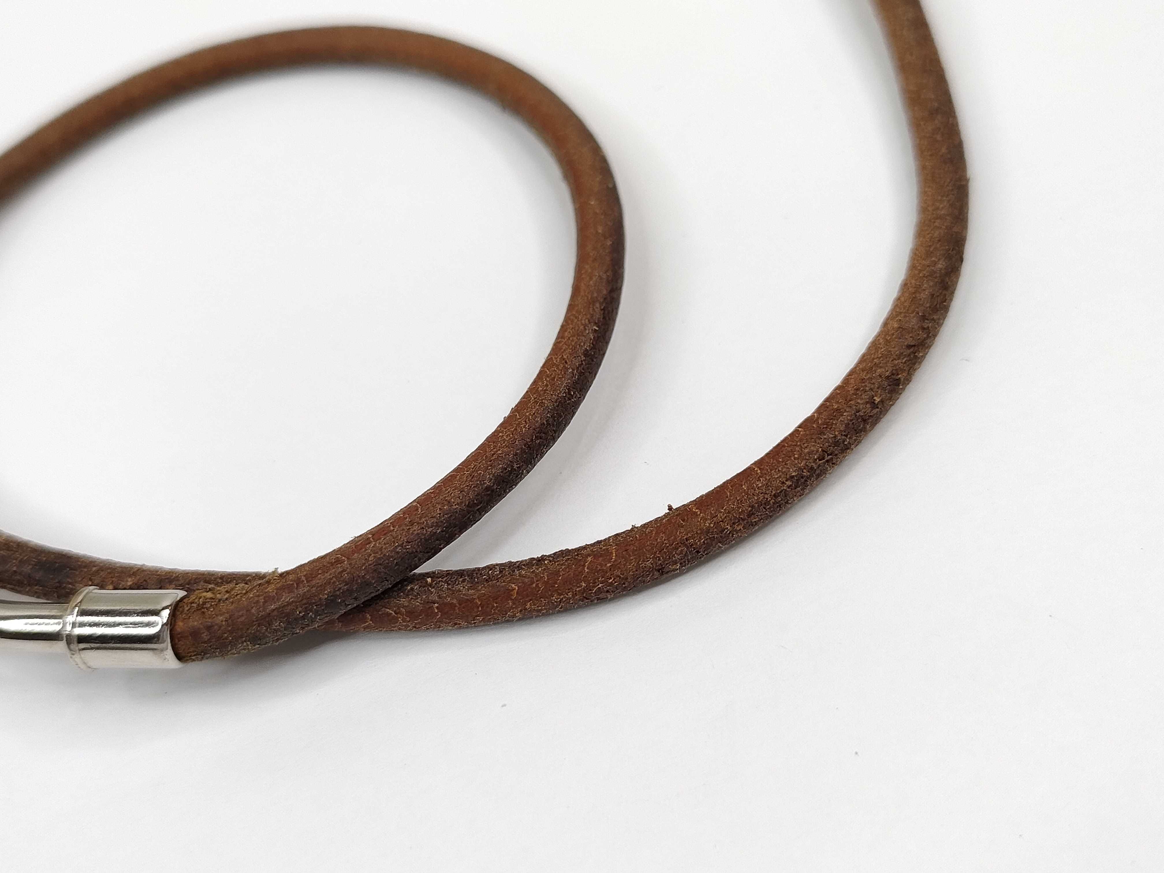 Jumbo Bracelet, Brown, Silver Hardware, Bracelet/Bangle — view 8