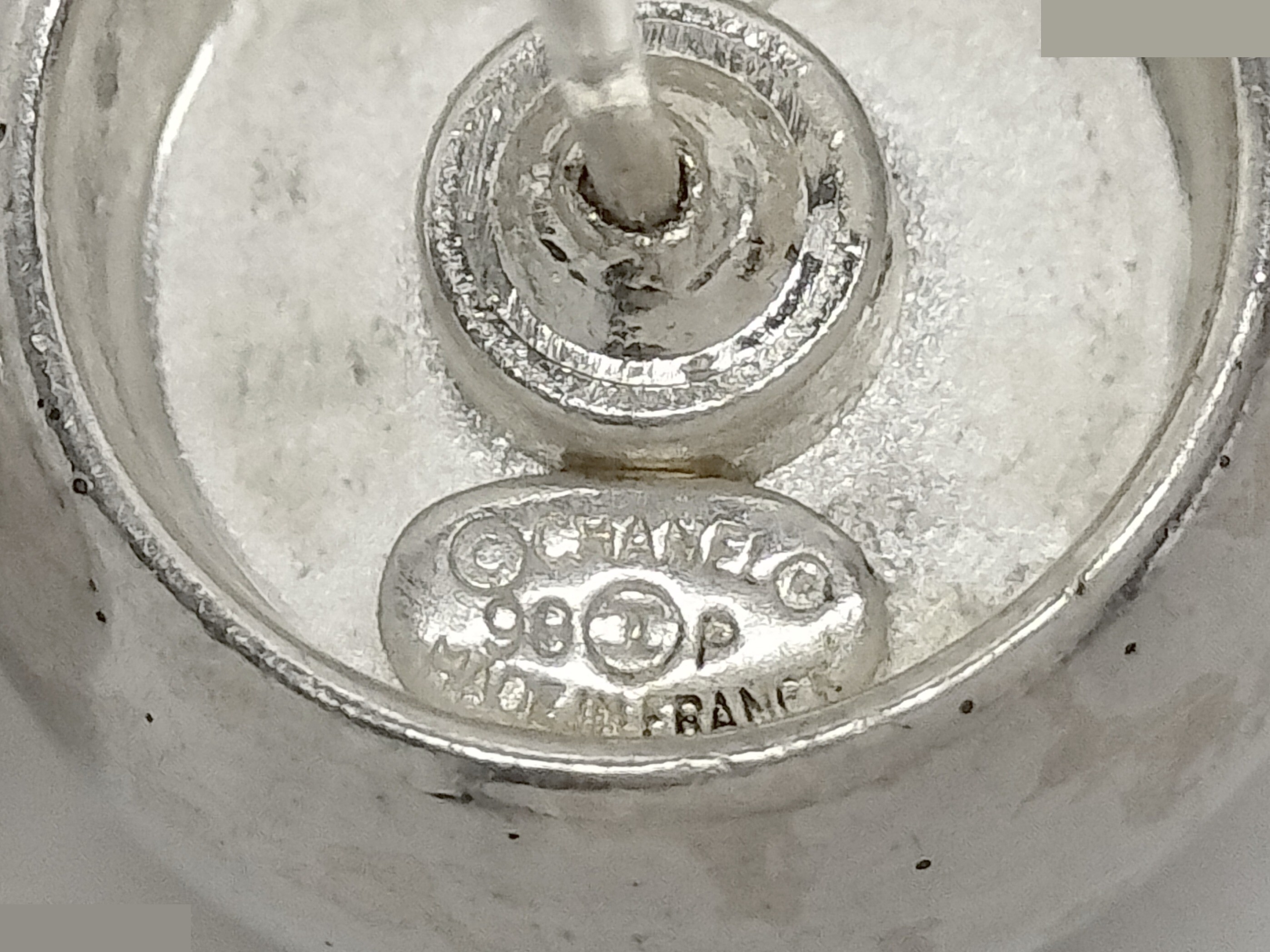 Logo ball silver earrings — view 3