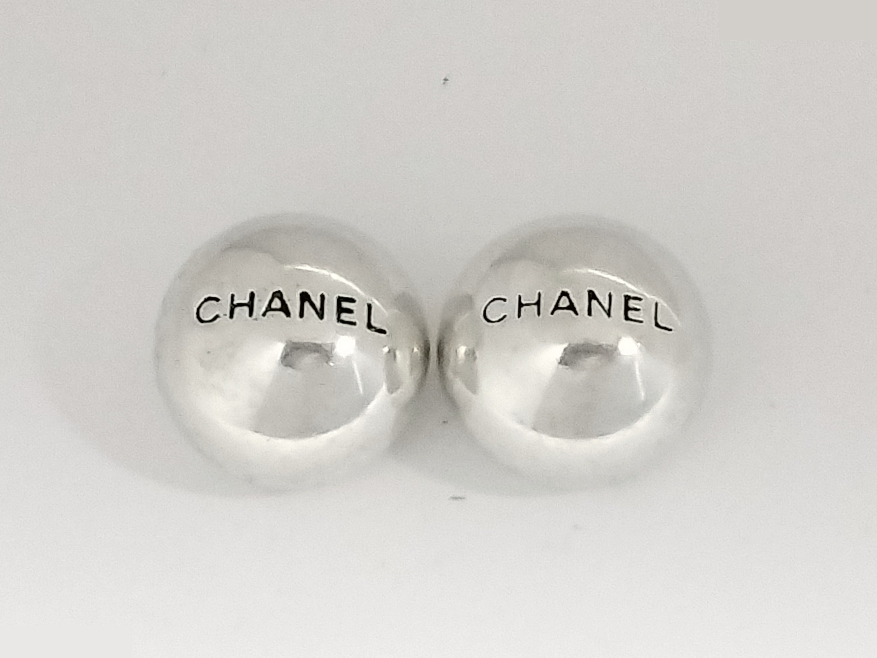 Logo ball silver earrings — view 4