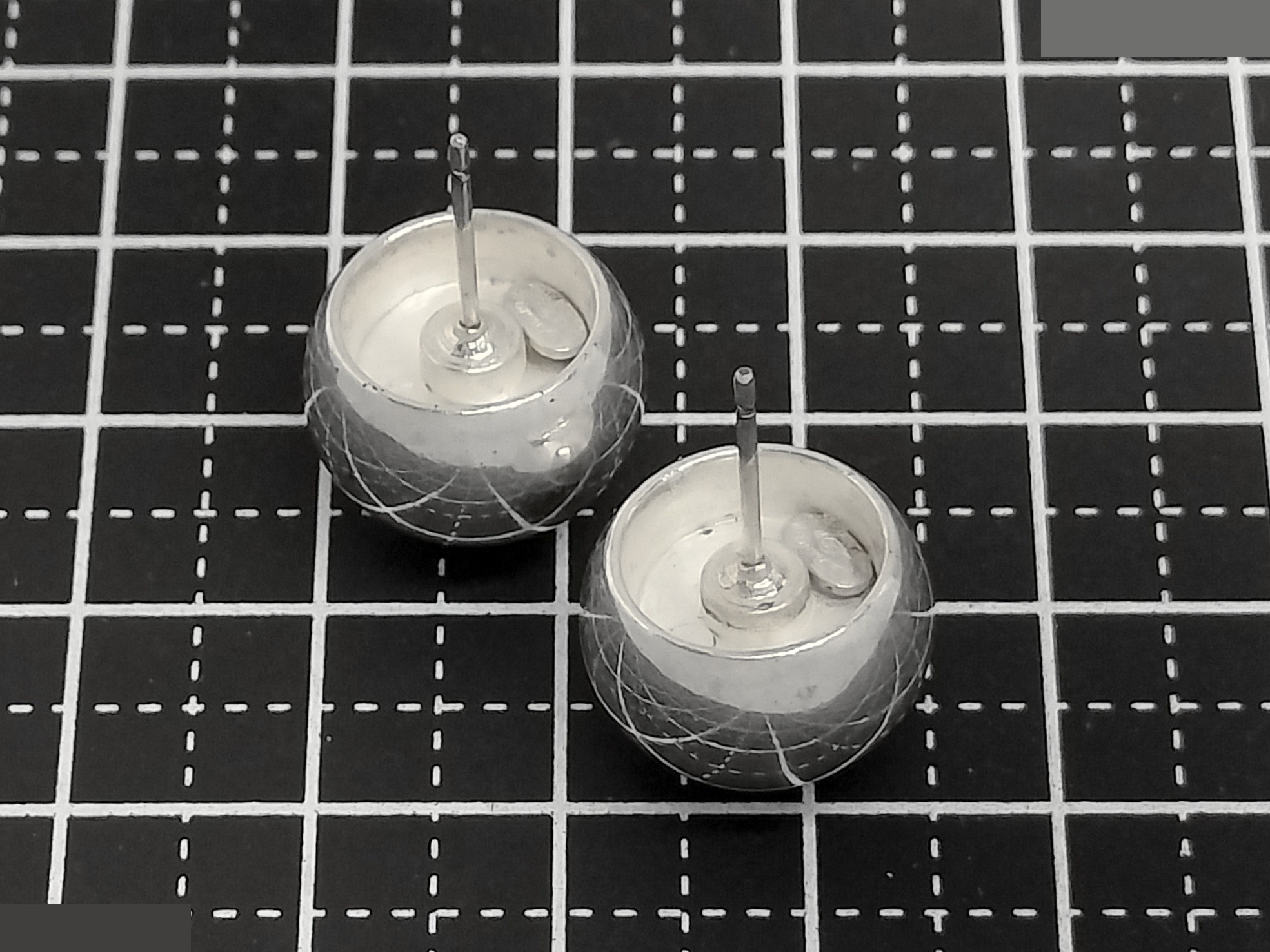 Logo ball silver earrings — view 5