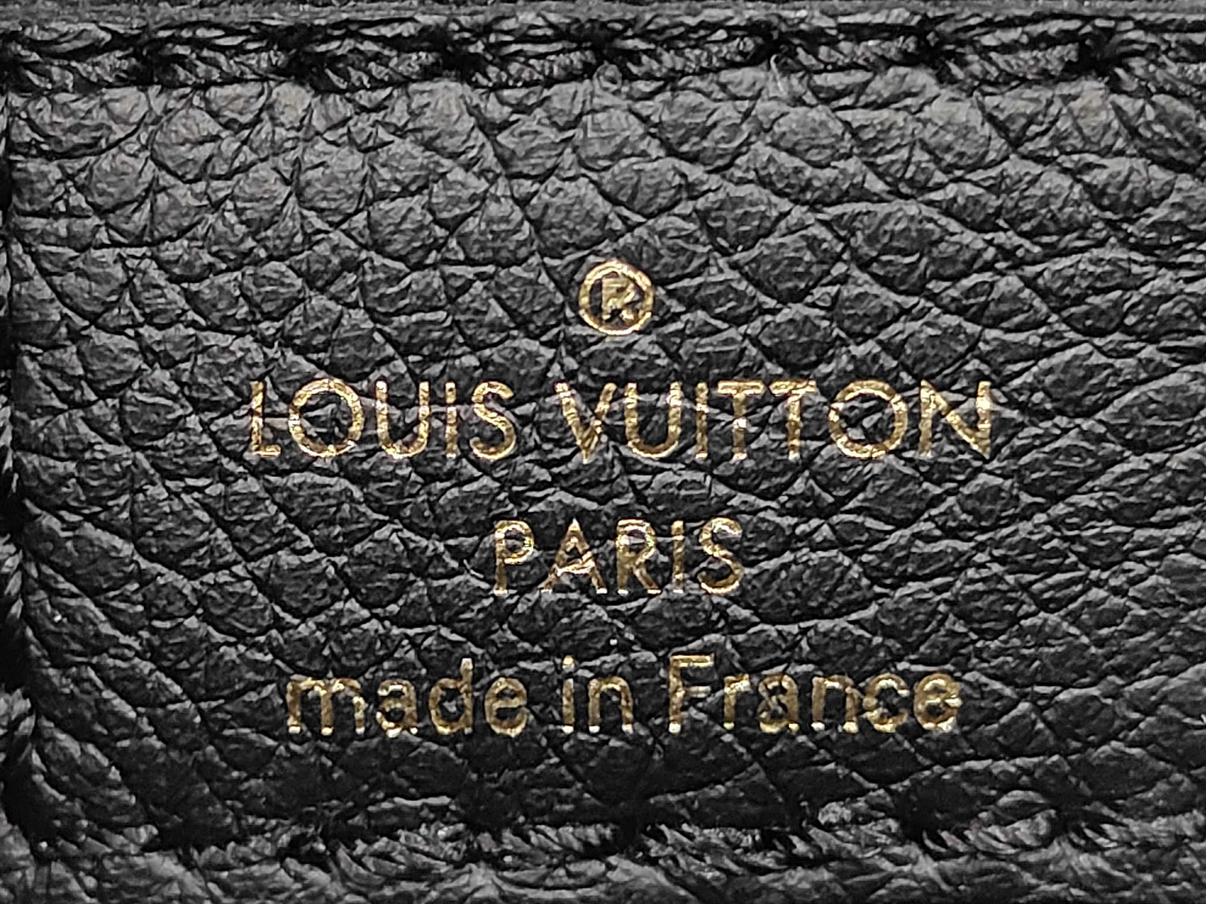 Monogram Empreinte Louis Vuitton Petite Sac Plat 2-Way Shoulder Bag Monogram Empreinte M57937 Black Handbag — view 10
