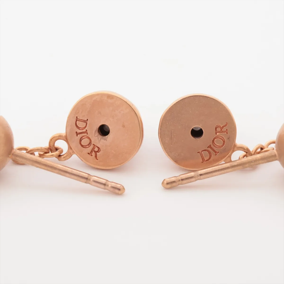 Flower Earrings (Pair) GP x Faux Pearl Rose Gold - — view 4