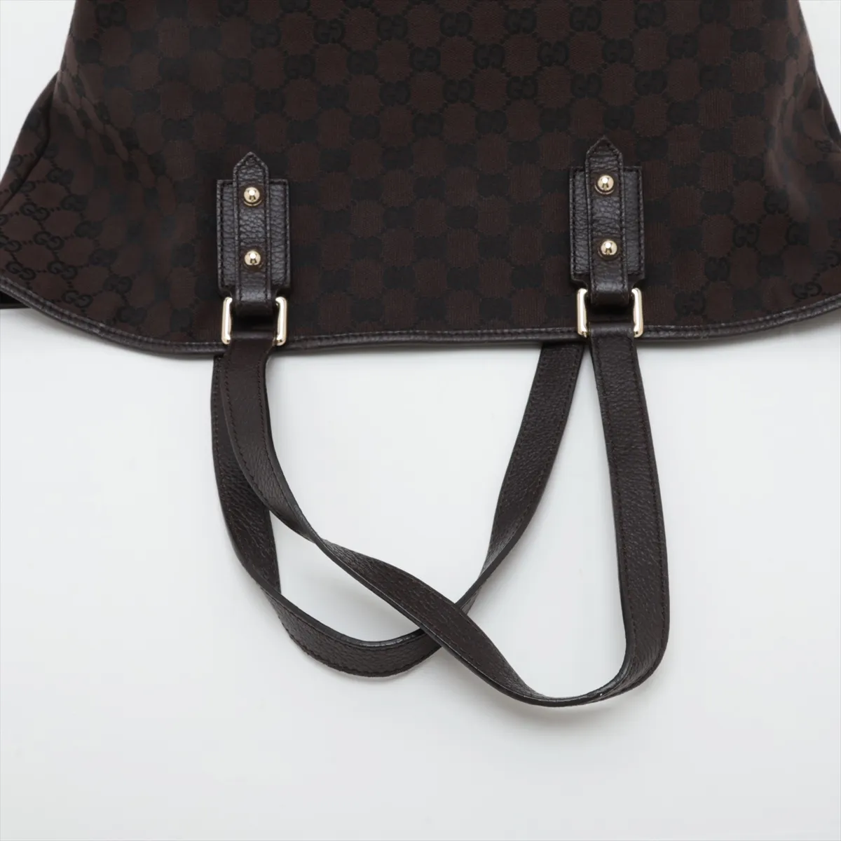 GG Canvas 257248 Canvas x Leather Tote Bag Brown Outlet — view 5
