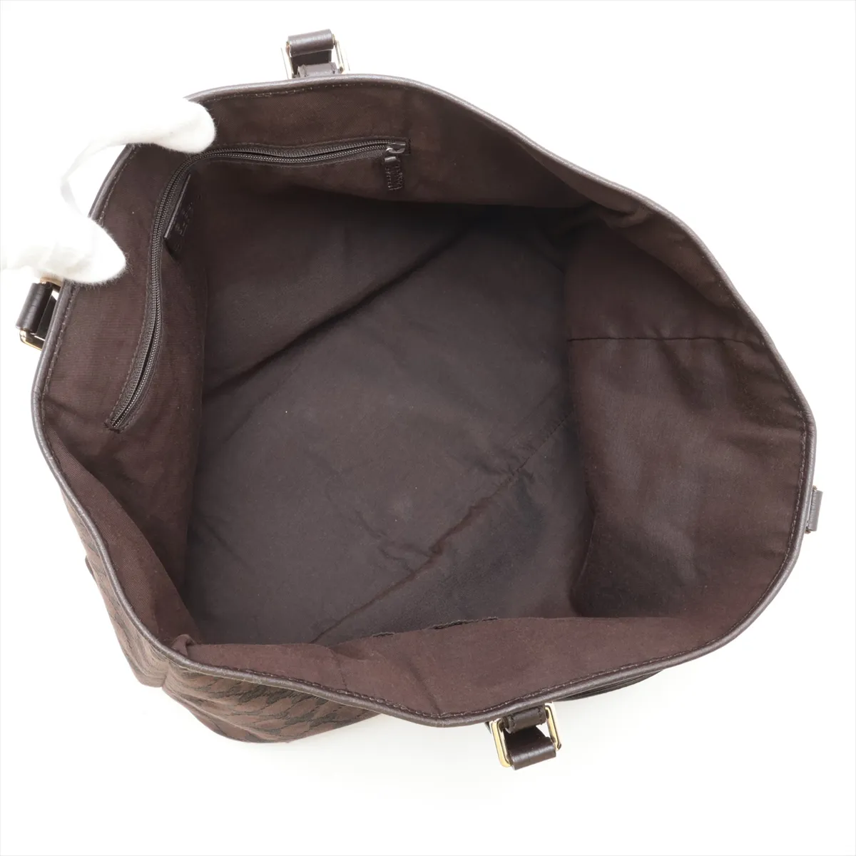 GG Canvas 257248 Canvas x Leather Tote Bag Brown Outlet — view 7