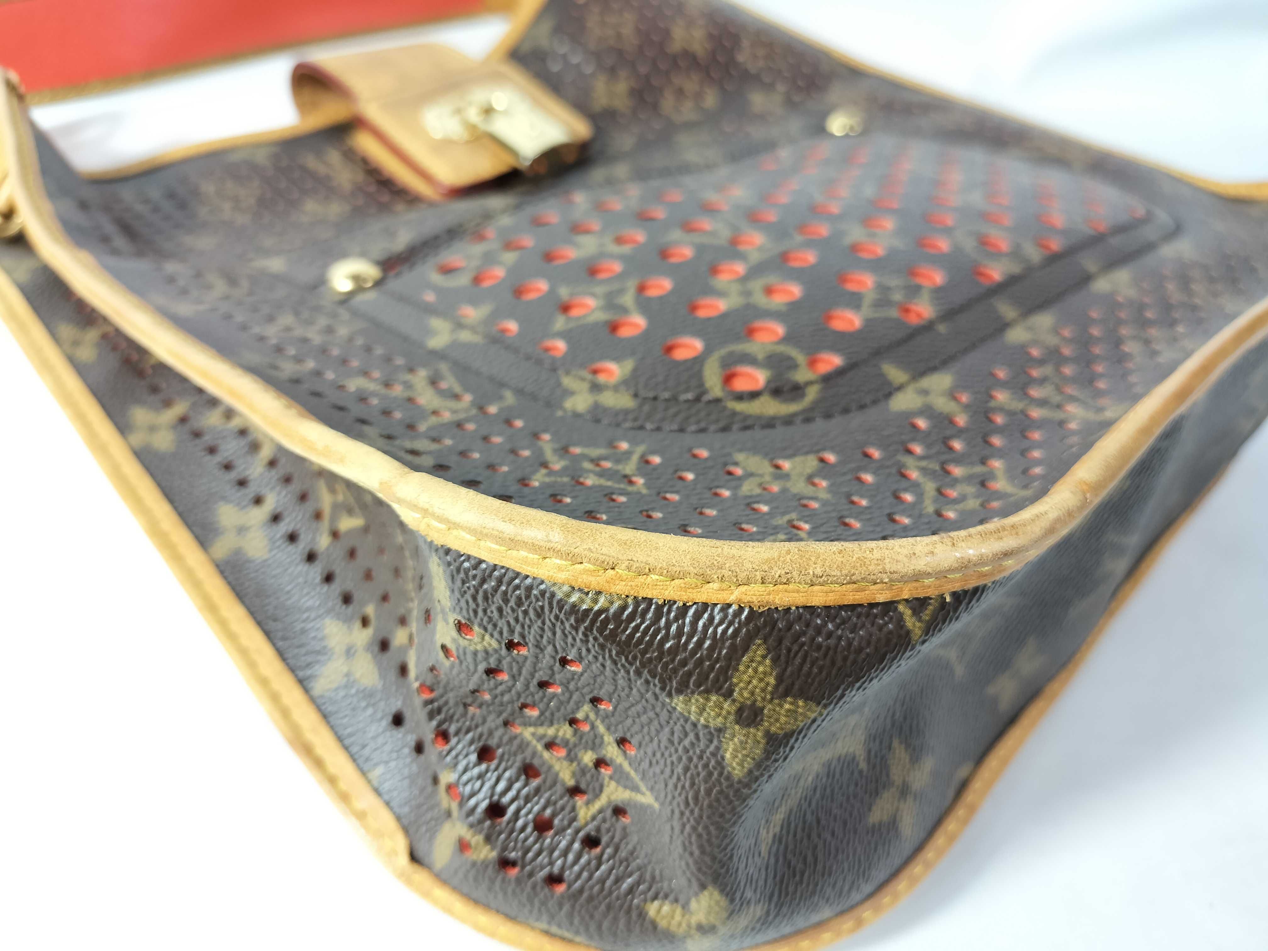Monogram Vuitton Perforated Shoulder Bag — view 6