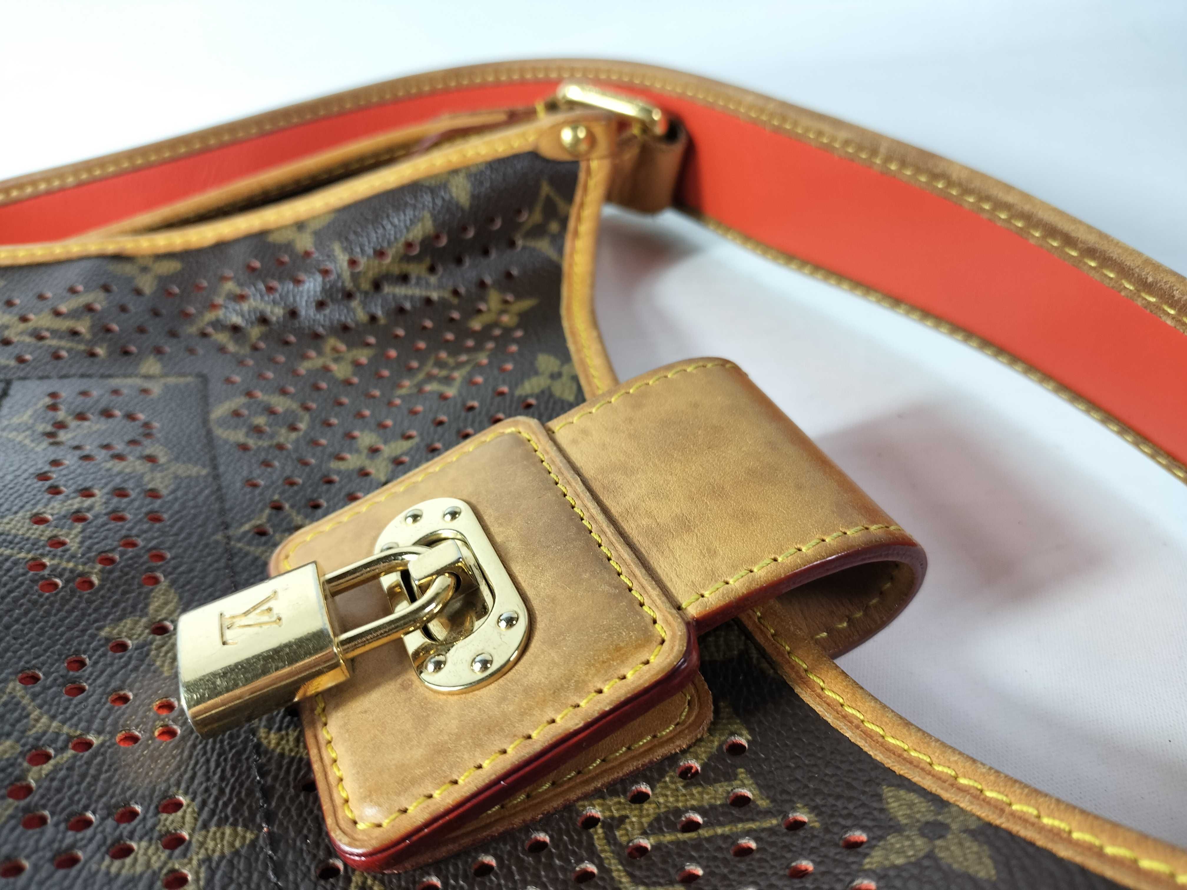 Monogram Vuitton Perforated Shoulder Bag — view 8