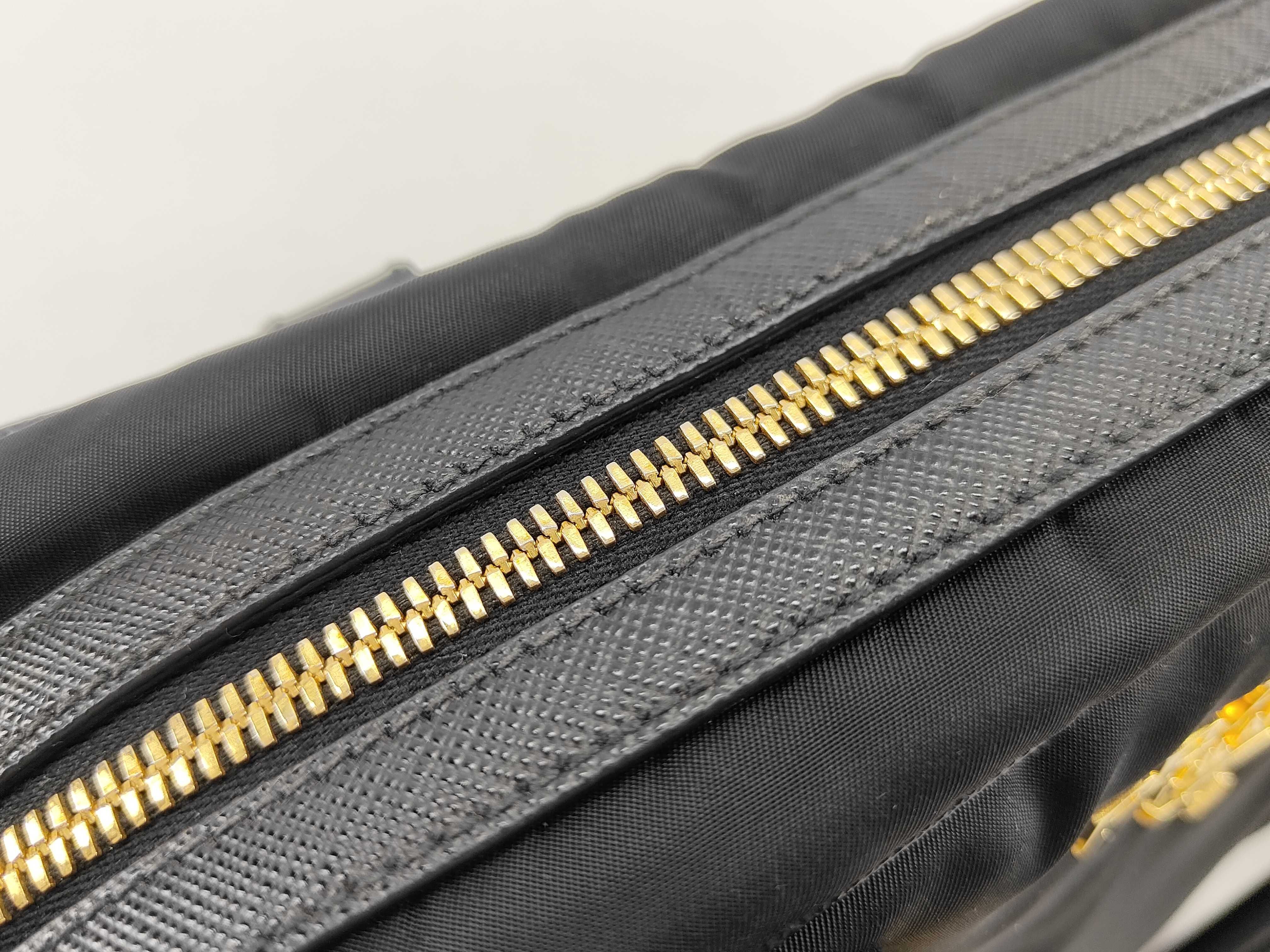 Nylon PH - Black Nylon Saffiano 2-Way Handbag Tote Bag — view 15