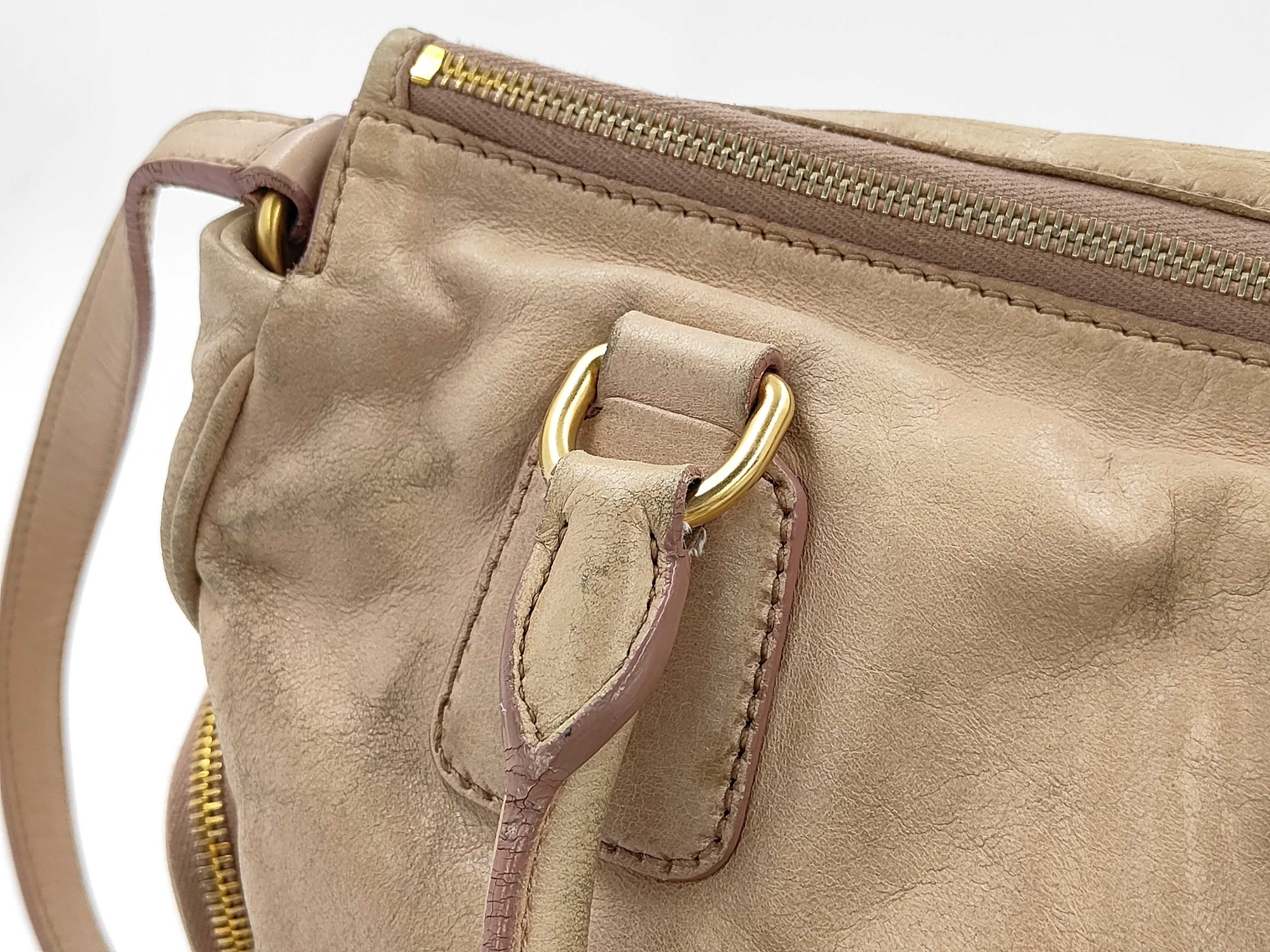 2-way Leather Madras Shoulder Bag — view 5
