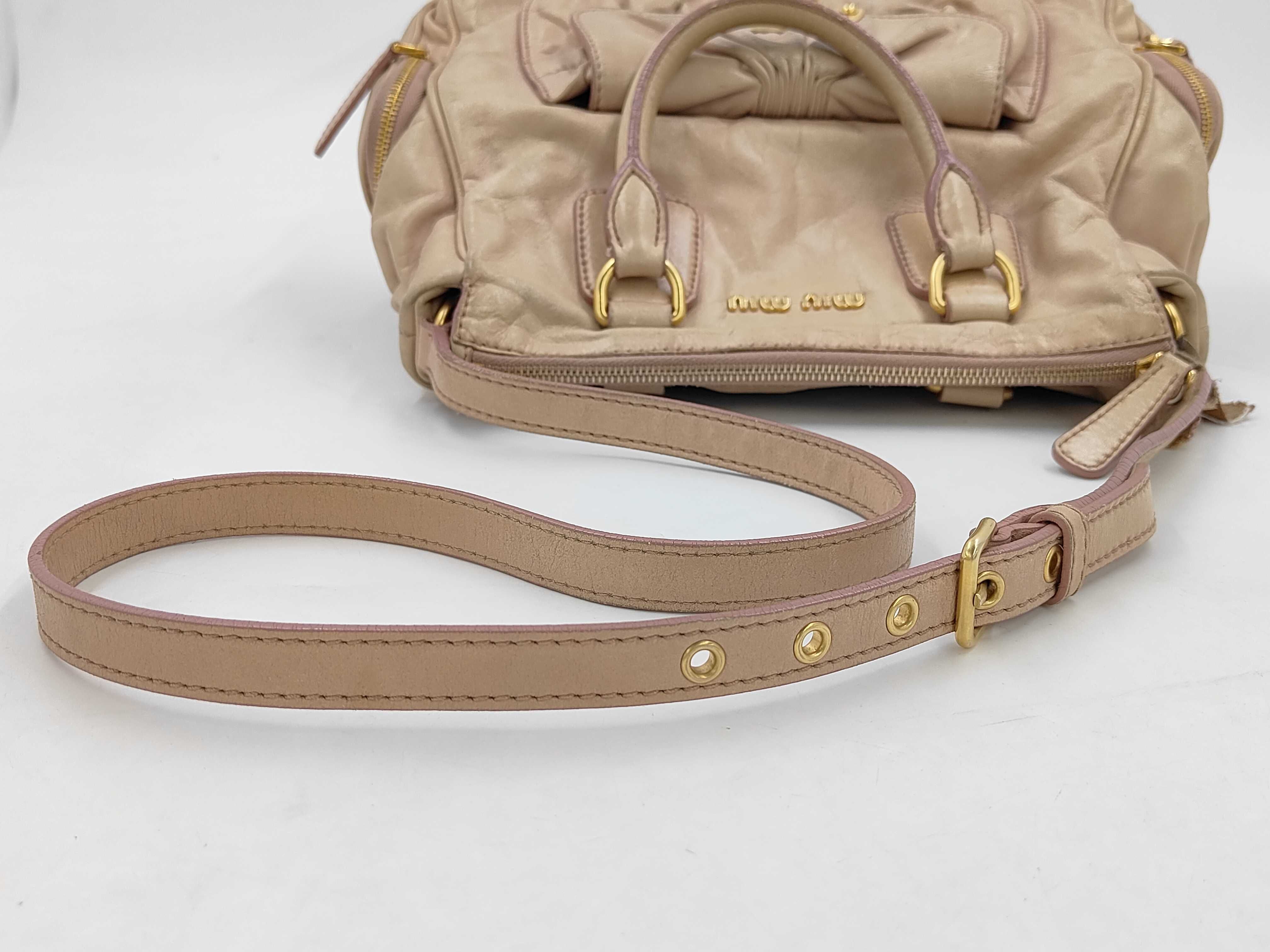 2-way Leather Madras Shoulder Bag — view 6
