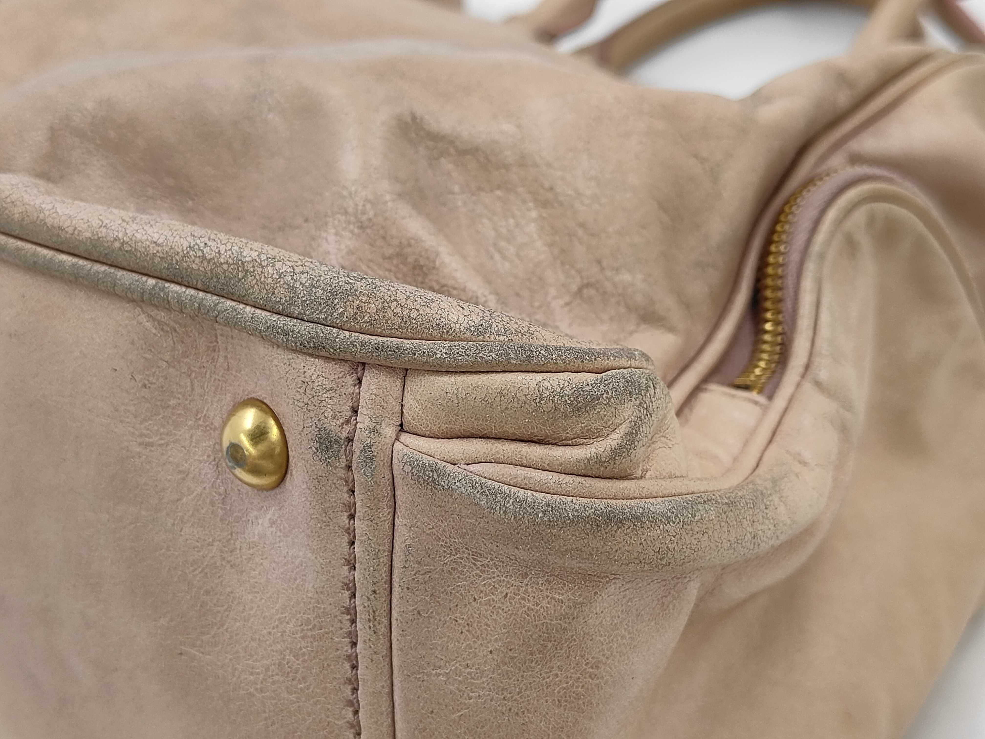 2-way Leather Madras Shoulder Bag — view 7