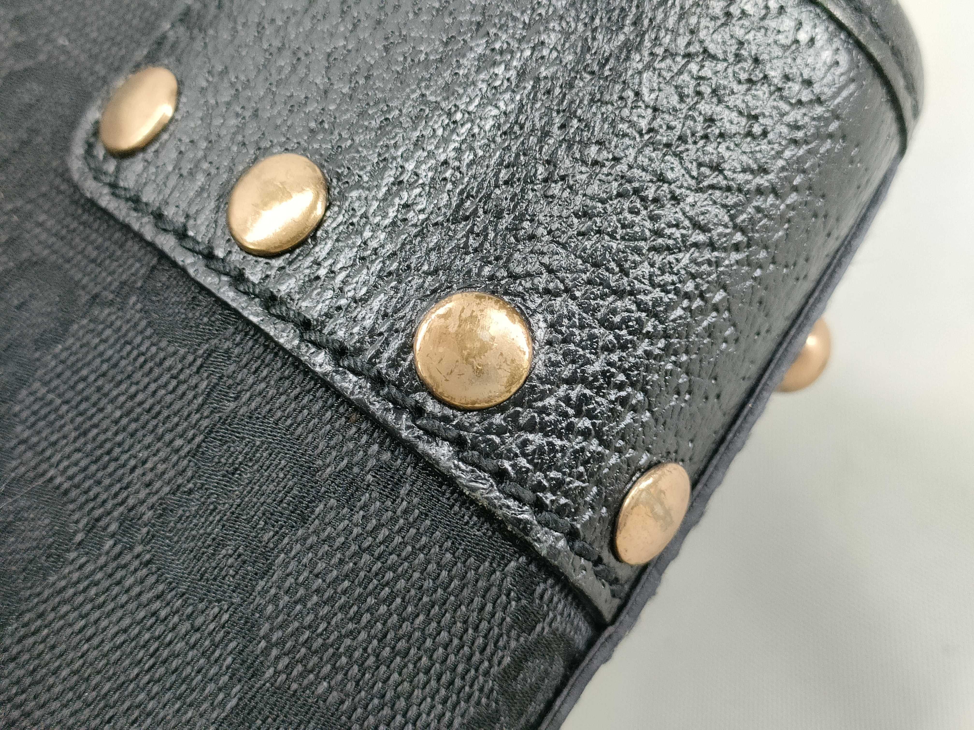 GG Canvas Tote Bag Handbag 124260 with Studs and Gold Hardware — view 12