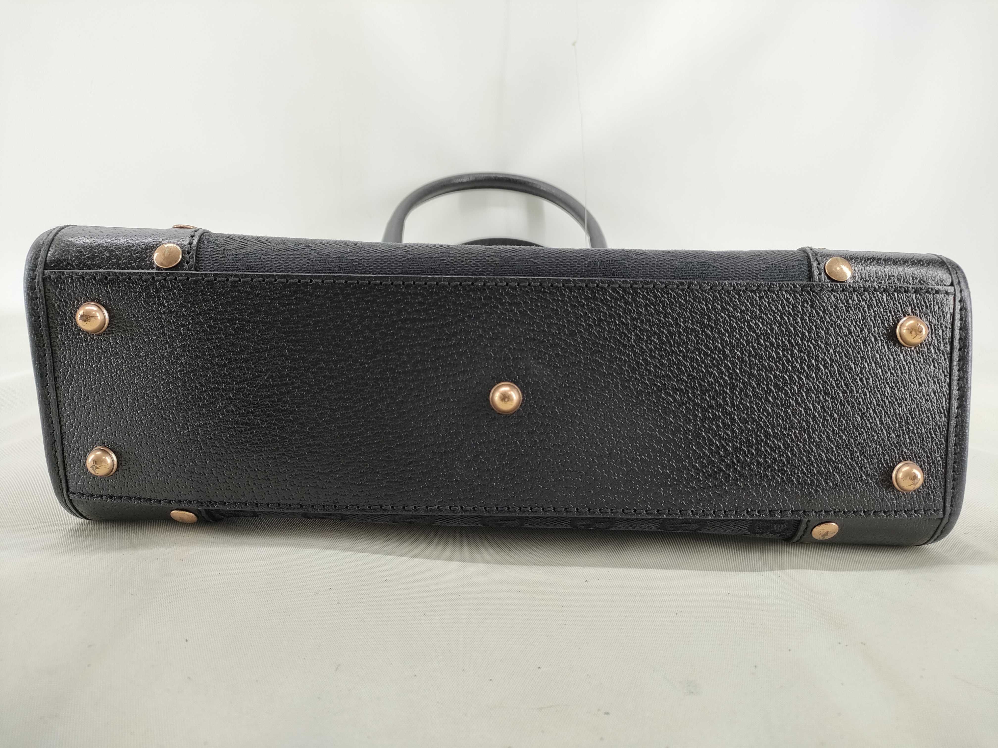 GG Canvas Tote Bag Handbag 124260 with Studs and Gold Hardware — view 3