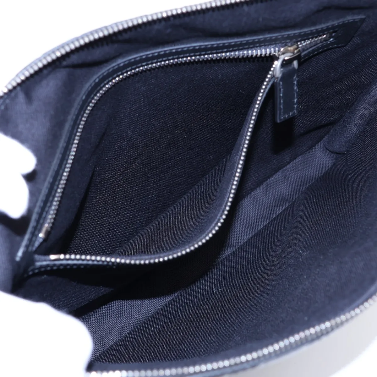GG Emblem Leather Shoulder Bag, Black, 850214 — view 7