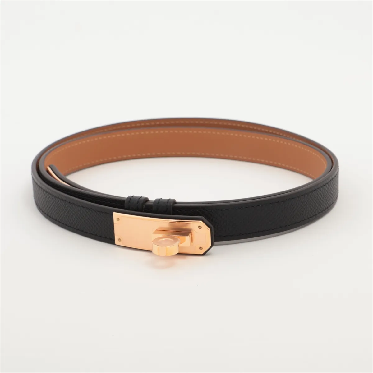 Kelly Belt G:2026 Belt GP x Leather Black x Gold Scratches