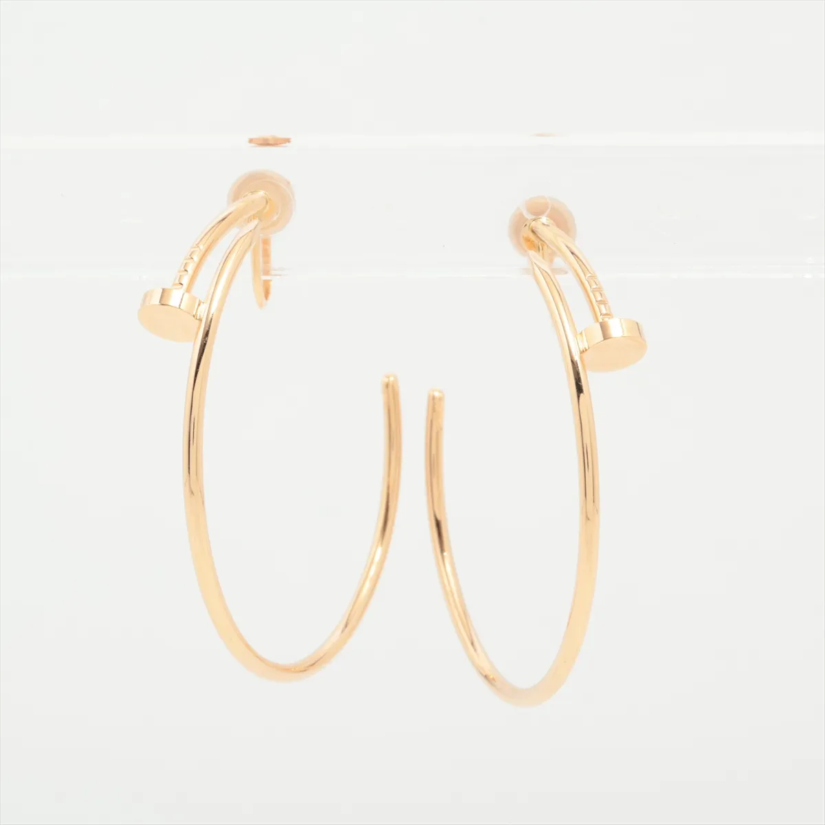 Juste un Clou Earrings, 750 (PG) x 18K (PG), Total Weight 11.2g, Large, OSA081, Earring Modification. — view 2