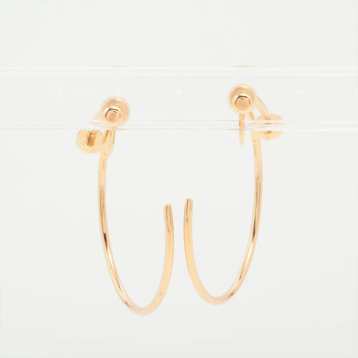 Juste un Clou Earrings, 750 (PG) x 18K (PG), Total Weight 11.2g, Large, OSA081, Earring Modification. — view 3