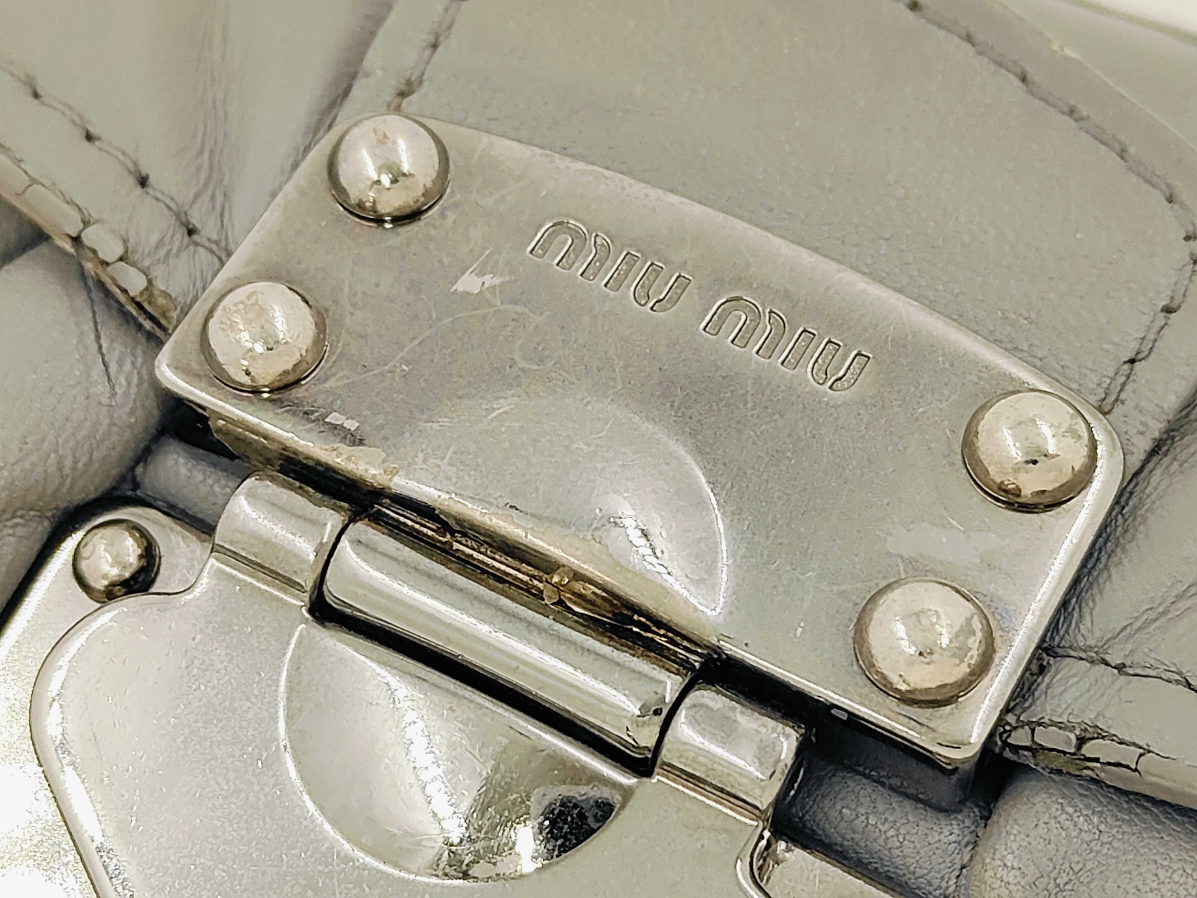 leather shoulder bag, gray. — view 11
