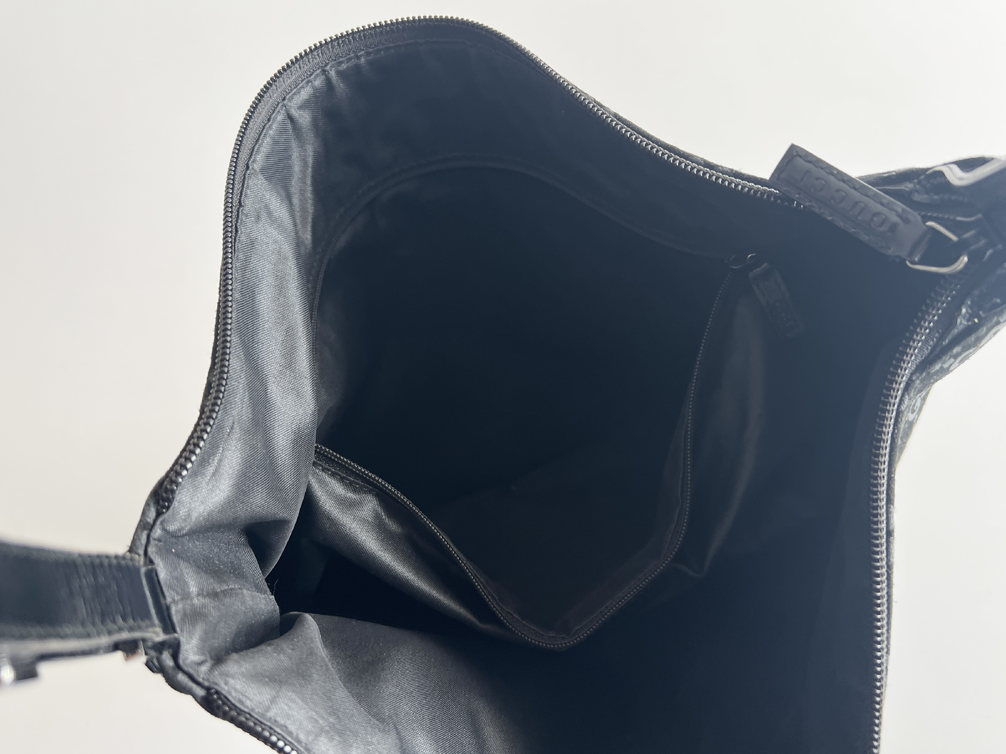 GG Velour Suede Hobo Leather One-Shoulder Bag — view 8