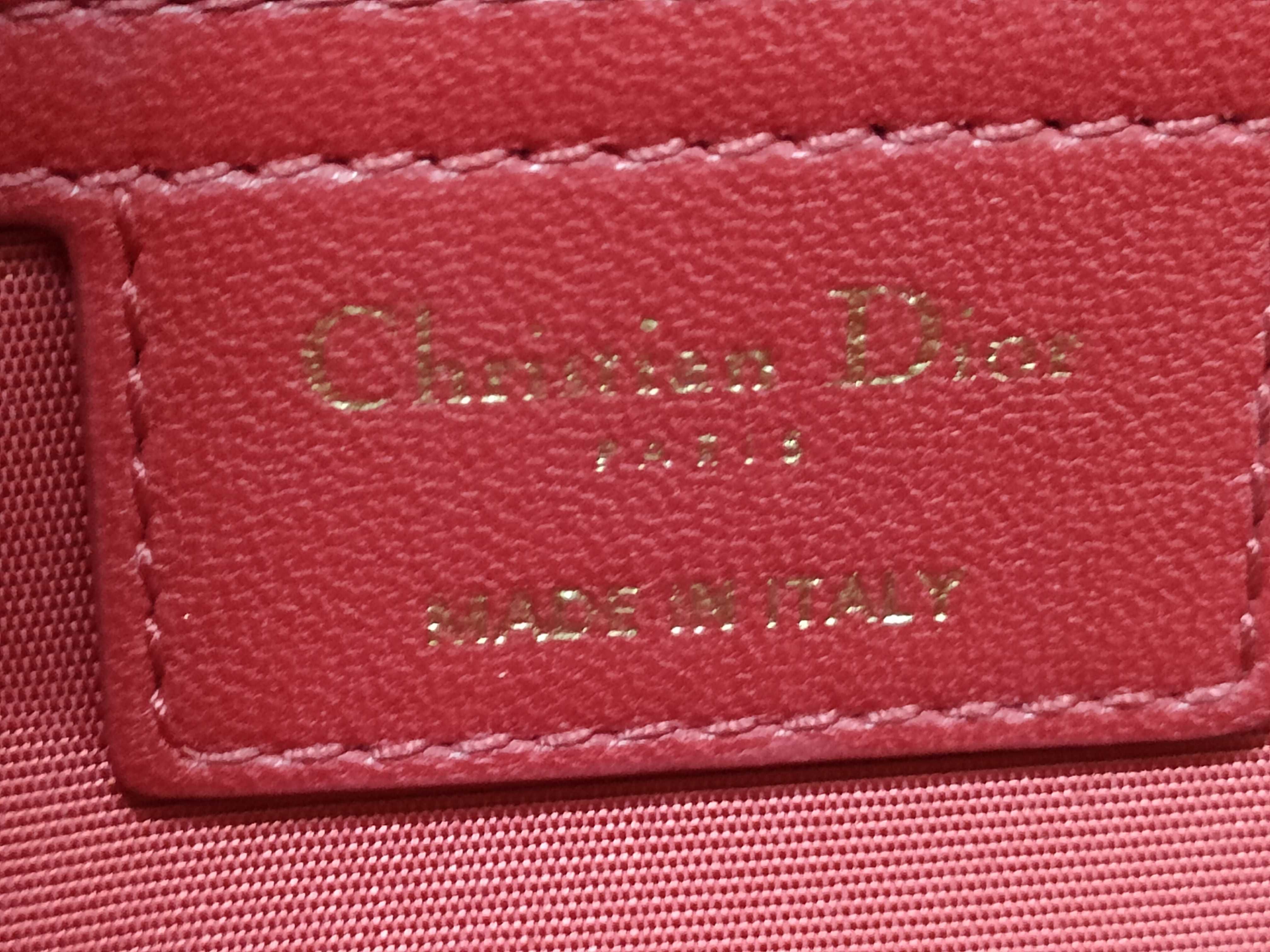 Lady Dior KR- Lady Cannage Leather Chain Tote Bag Red Tote Bag — view 13