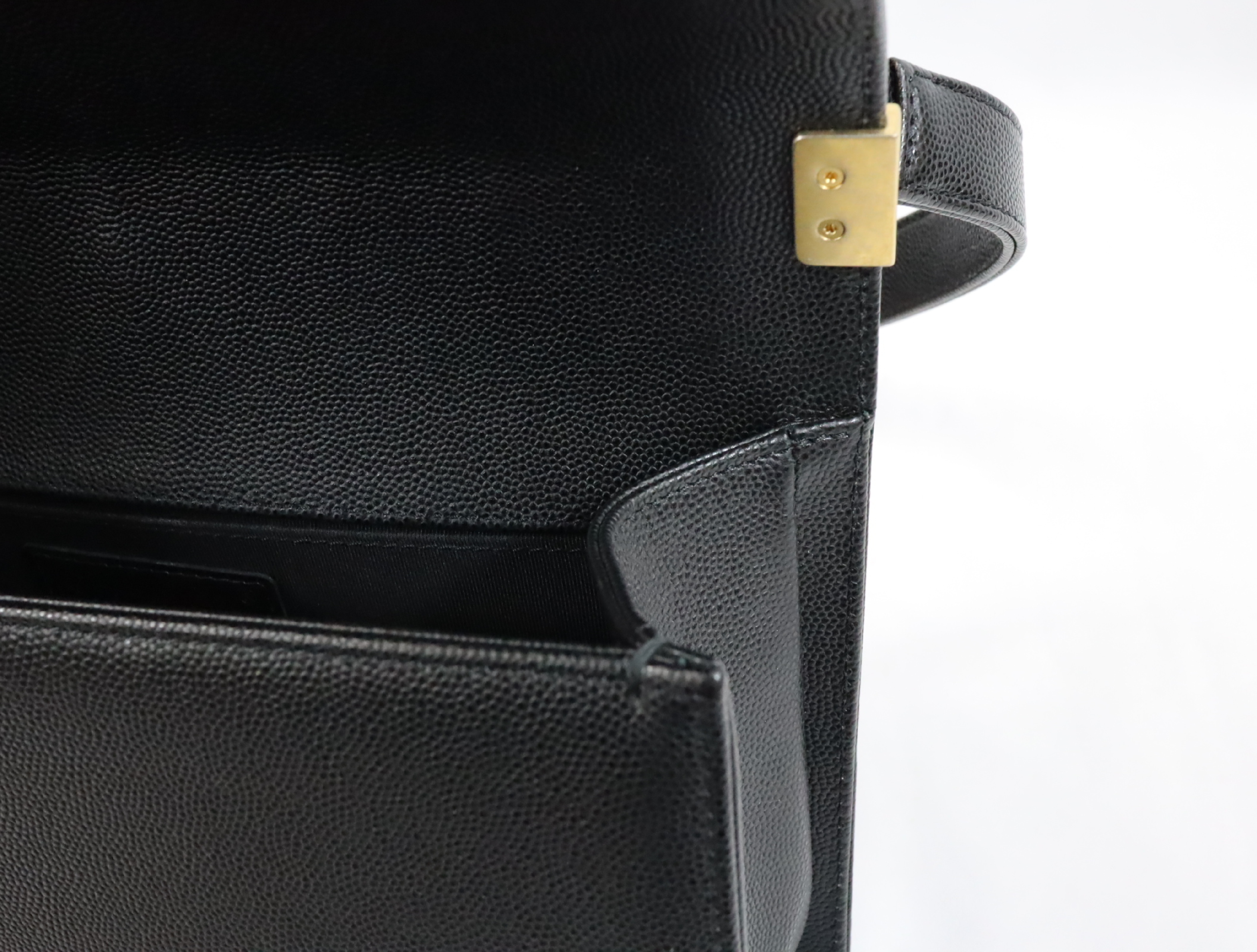 Boy Chanel 25 Caviar Skin Chain Shoulder Bag, Black with Gold Hardware, Serial Number 30s, A67086 (Shoulder Bag) — view 15