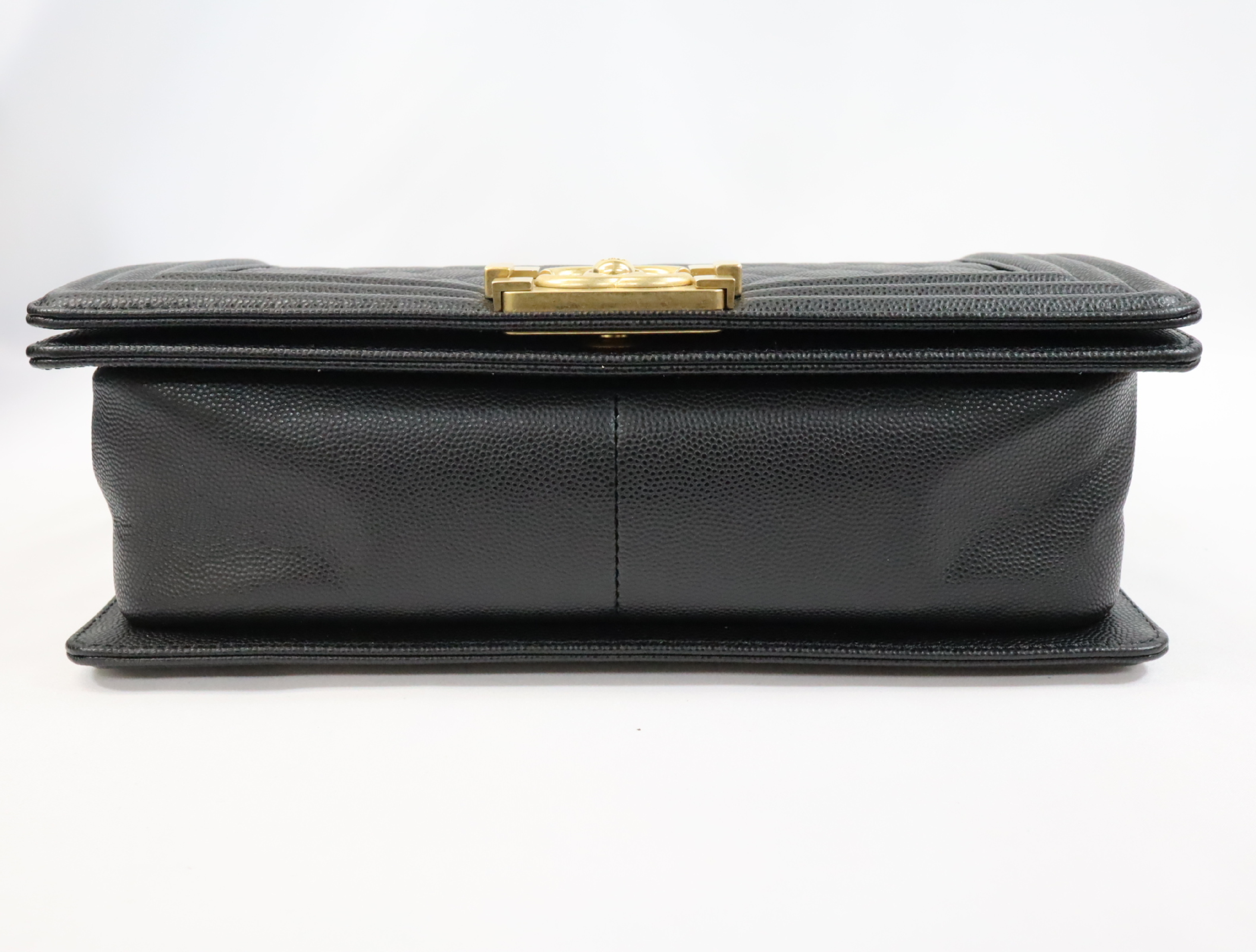 Boy Chanel 25 Caviar Skin Chain Shoulder Bag, Black with Gold Hardware, Serial Number 30s, A67086 (Shoulder Bag) — view 5
