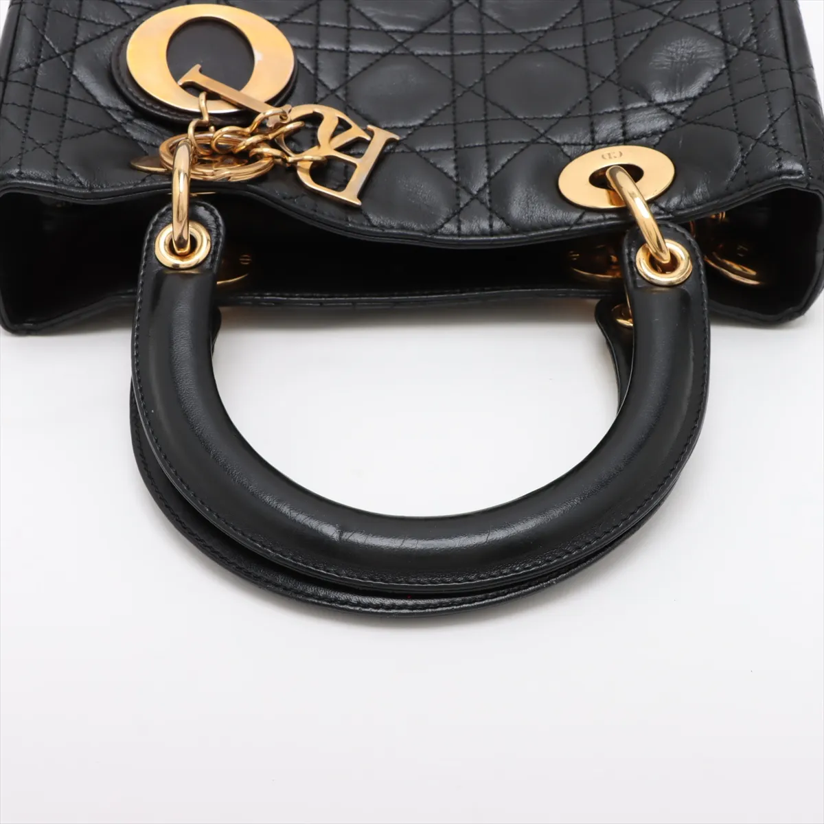 Cannage Lady Dior Leather 2WAY Handbag Black — view 5