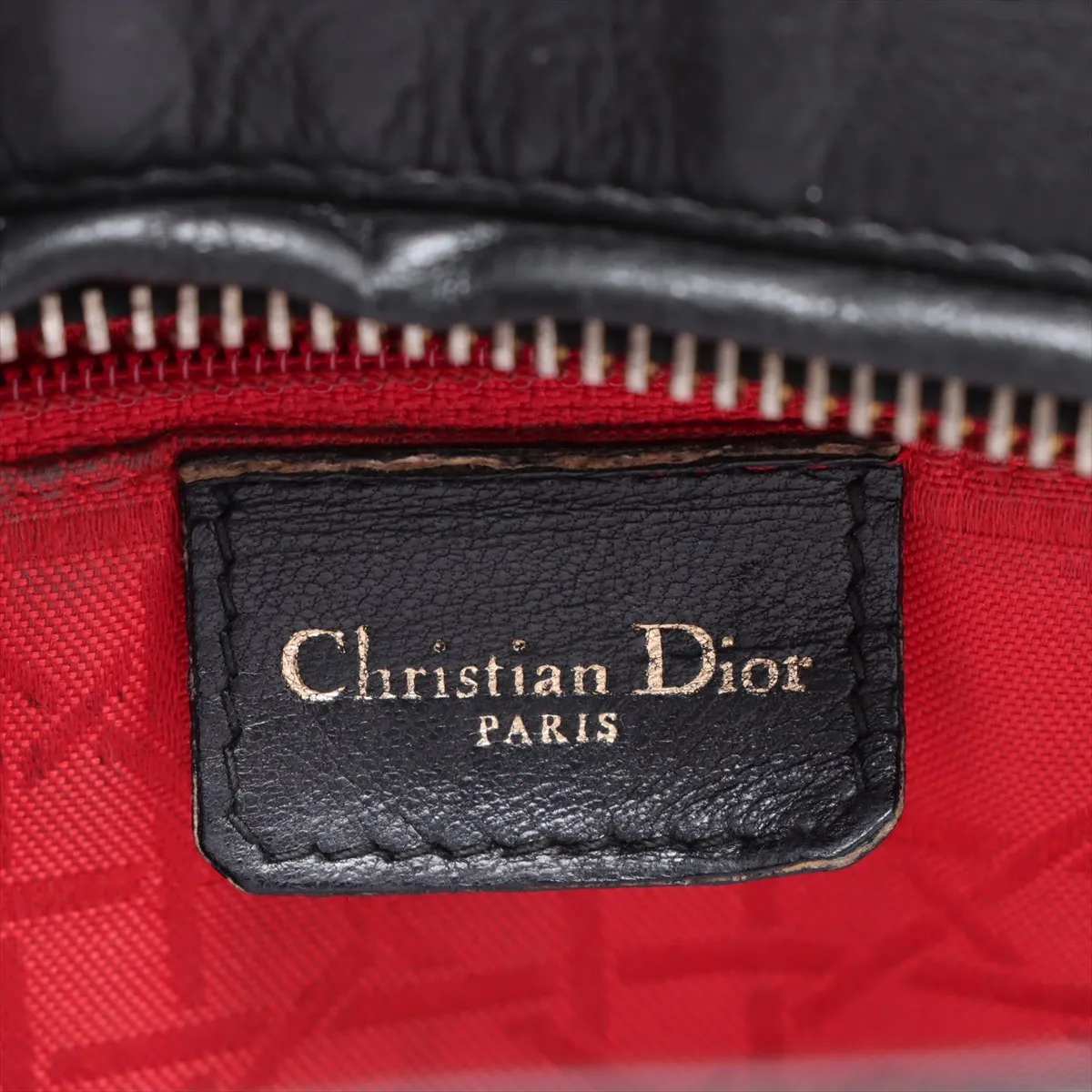 Cannage Lady Dior Leather 2WAY Handbag Black — view 10
