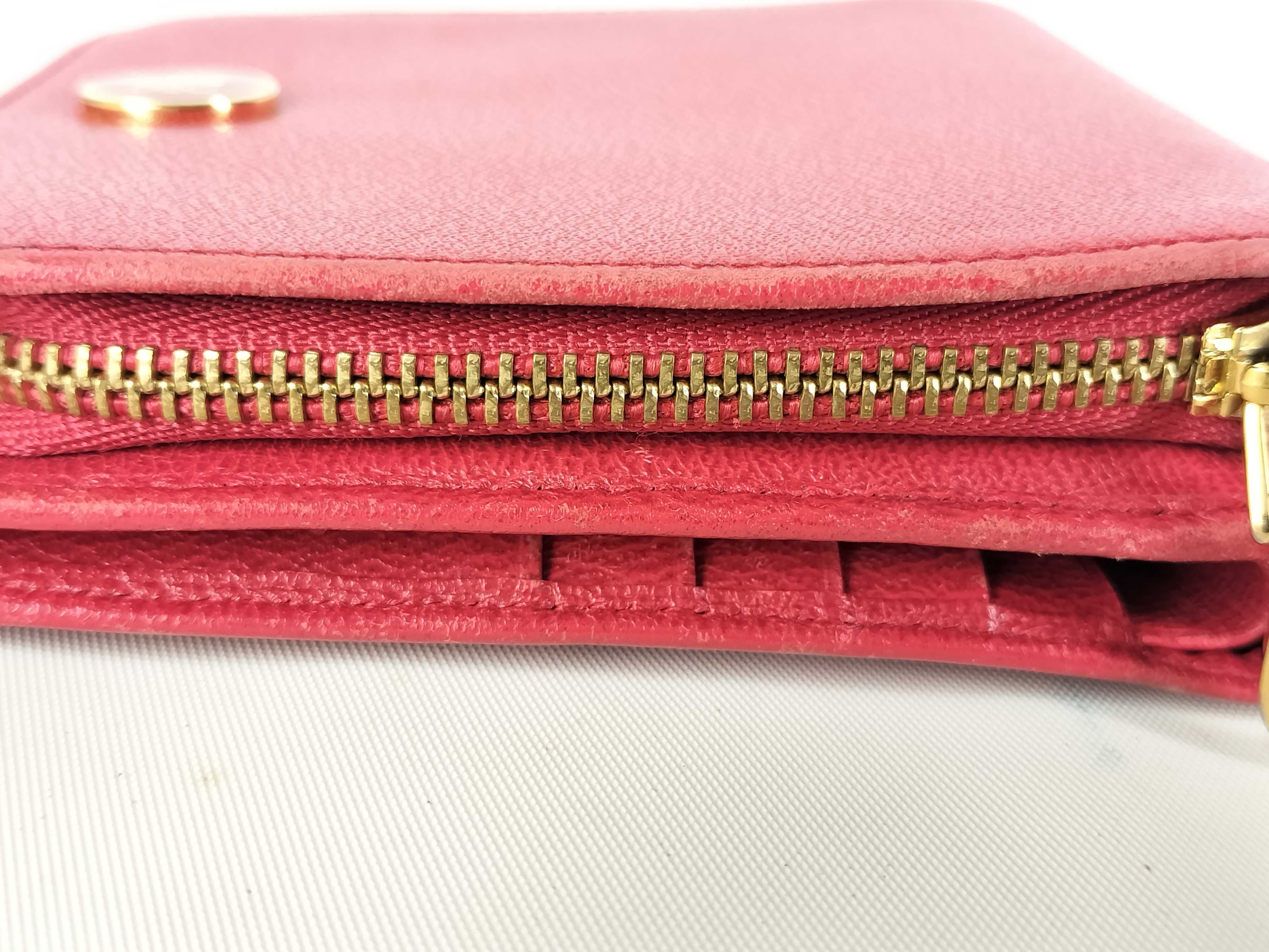 folding wallet, leather, pink wallet — view 7
