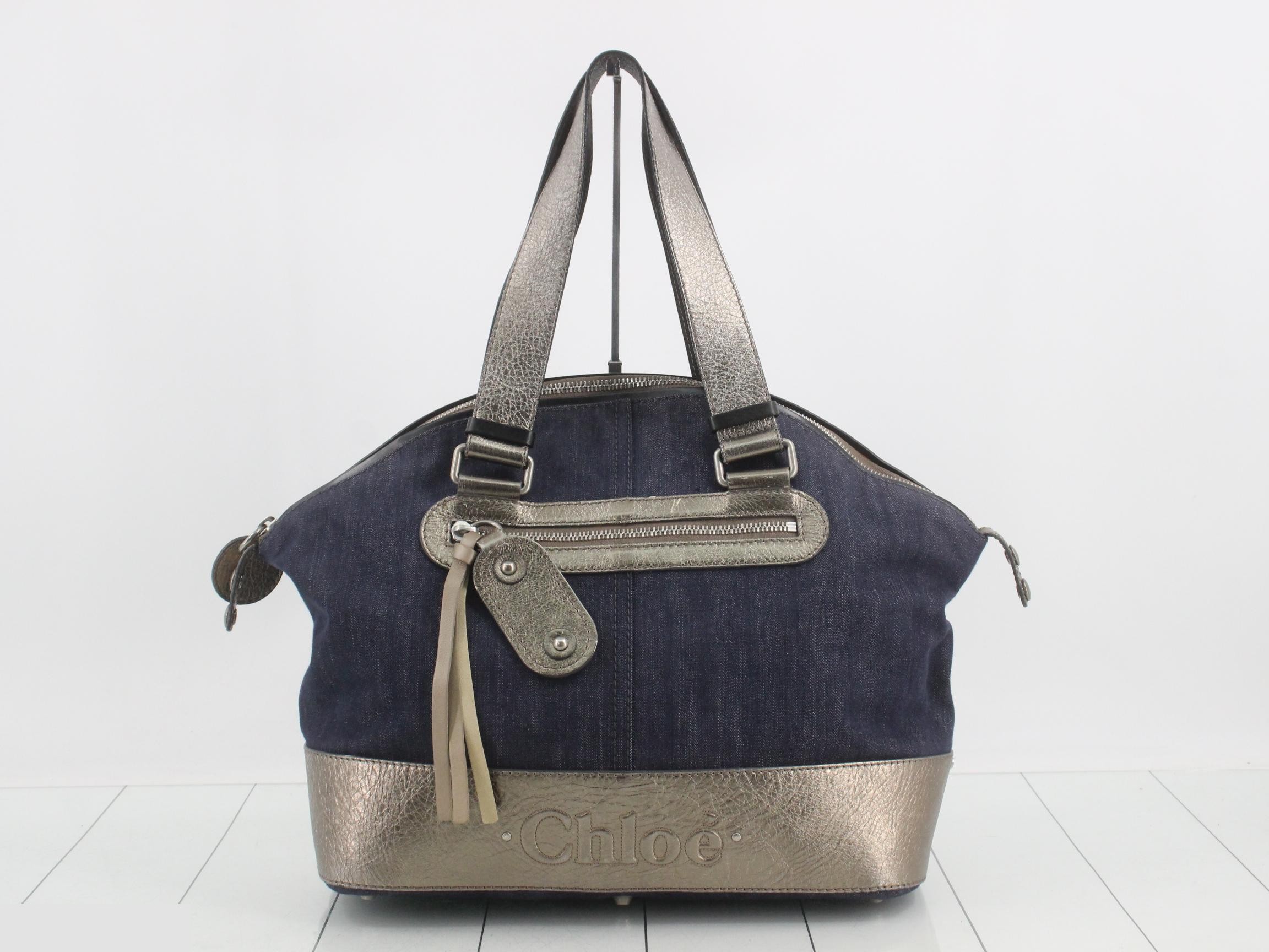 Denim tote bag