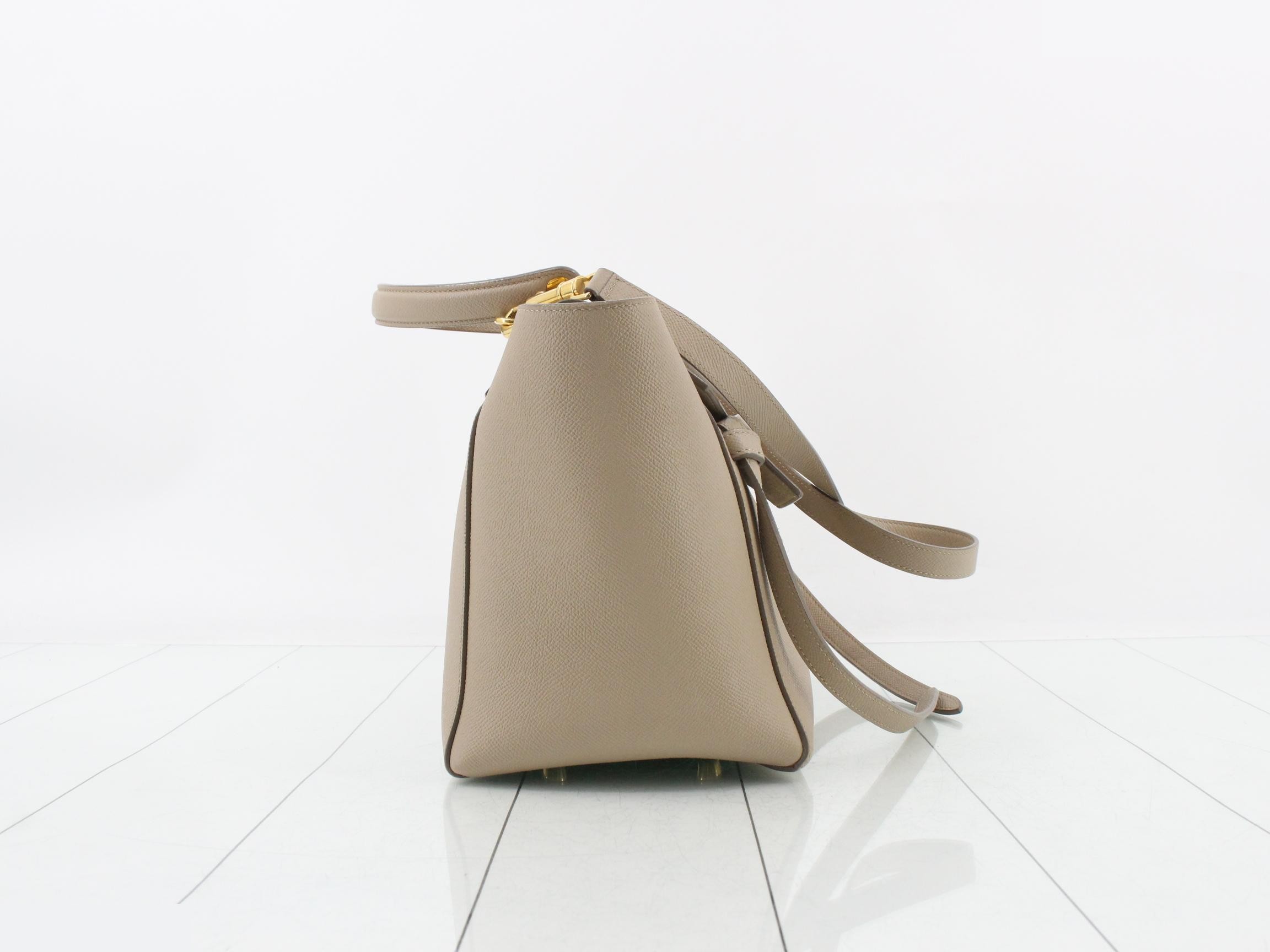 Belt bag mini, leather, 2-way, semi-shoulder/handbag — view 4