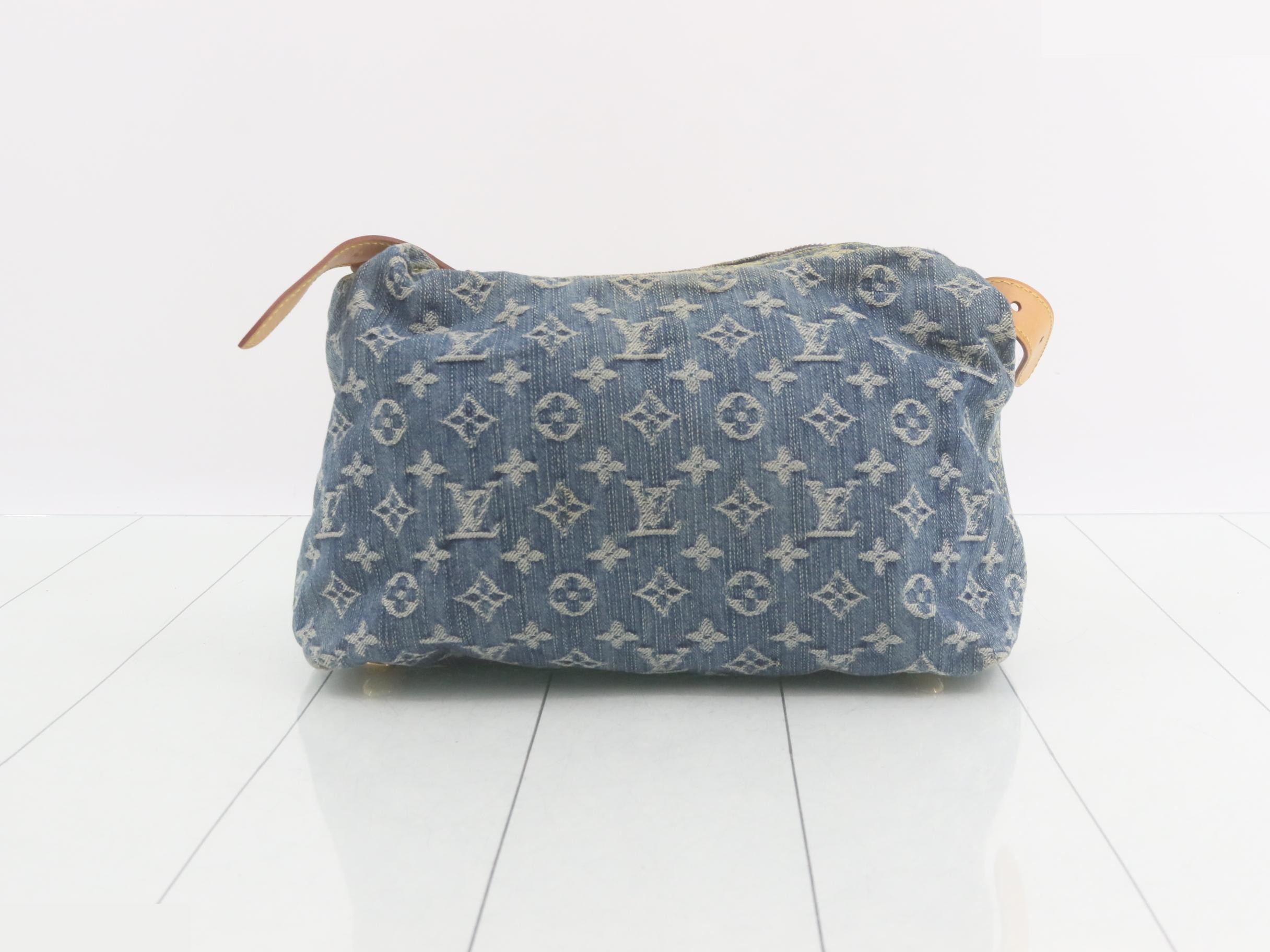 Baggy Denim Monogram Shoulder Bag — view 2