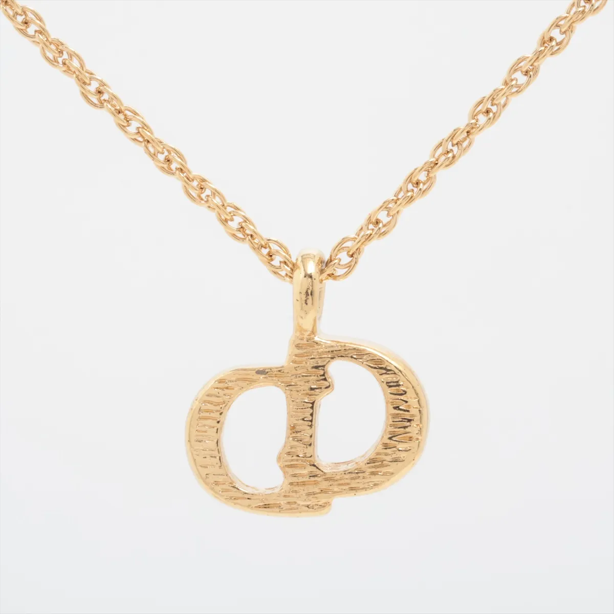 CD Logo Necklace GP Gold — view 2