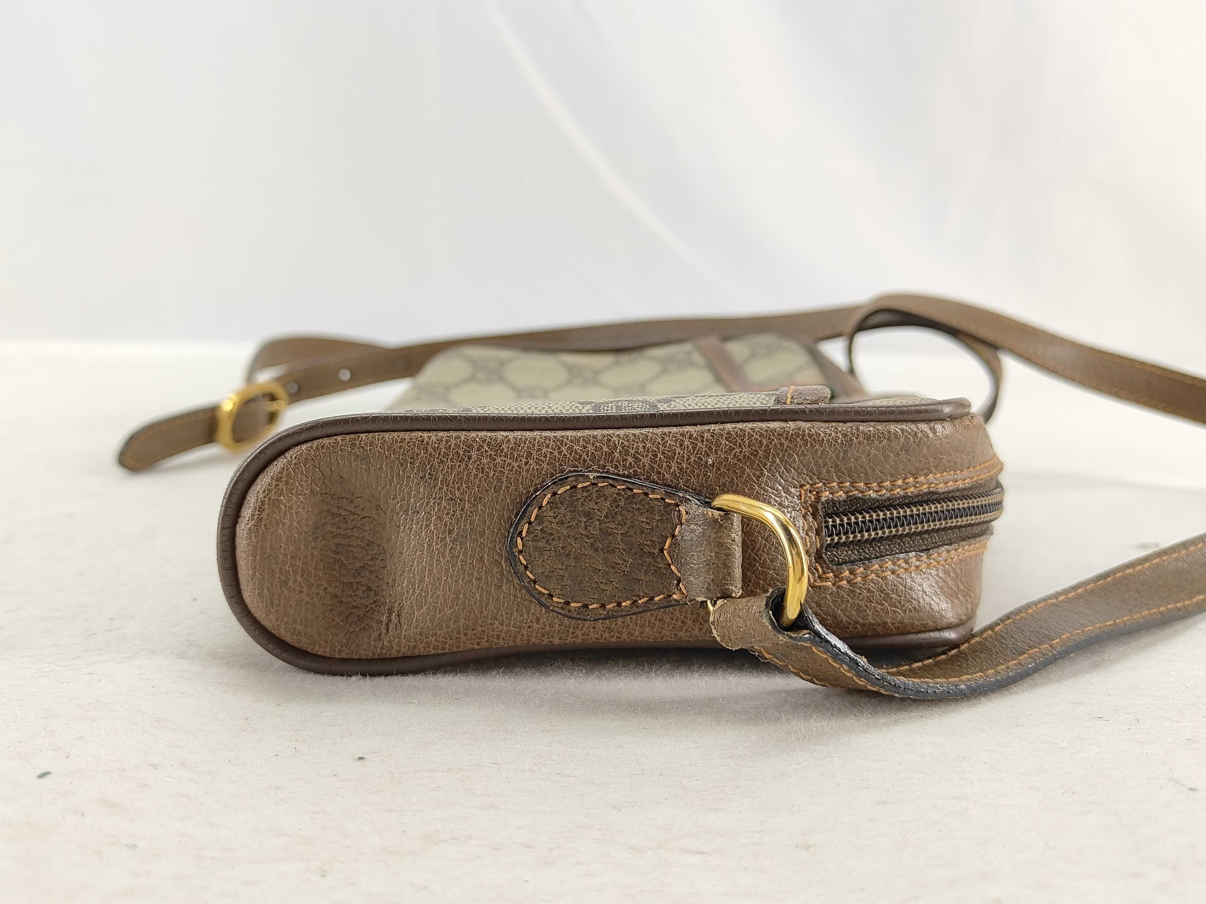 GG Supreme Gucci 89 02 055 GG Supreme Sherry Shoulder Bag PVC Leather Beige Shoulder Bag — view 3
