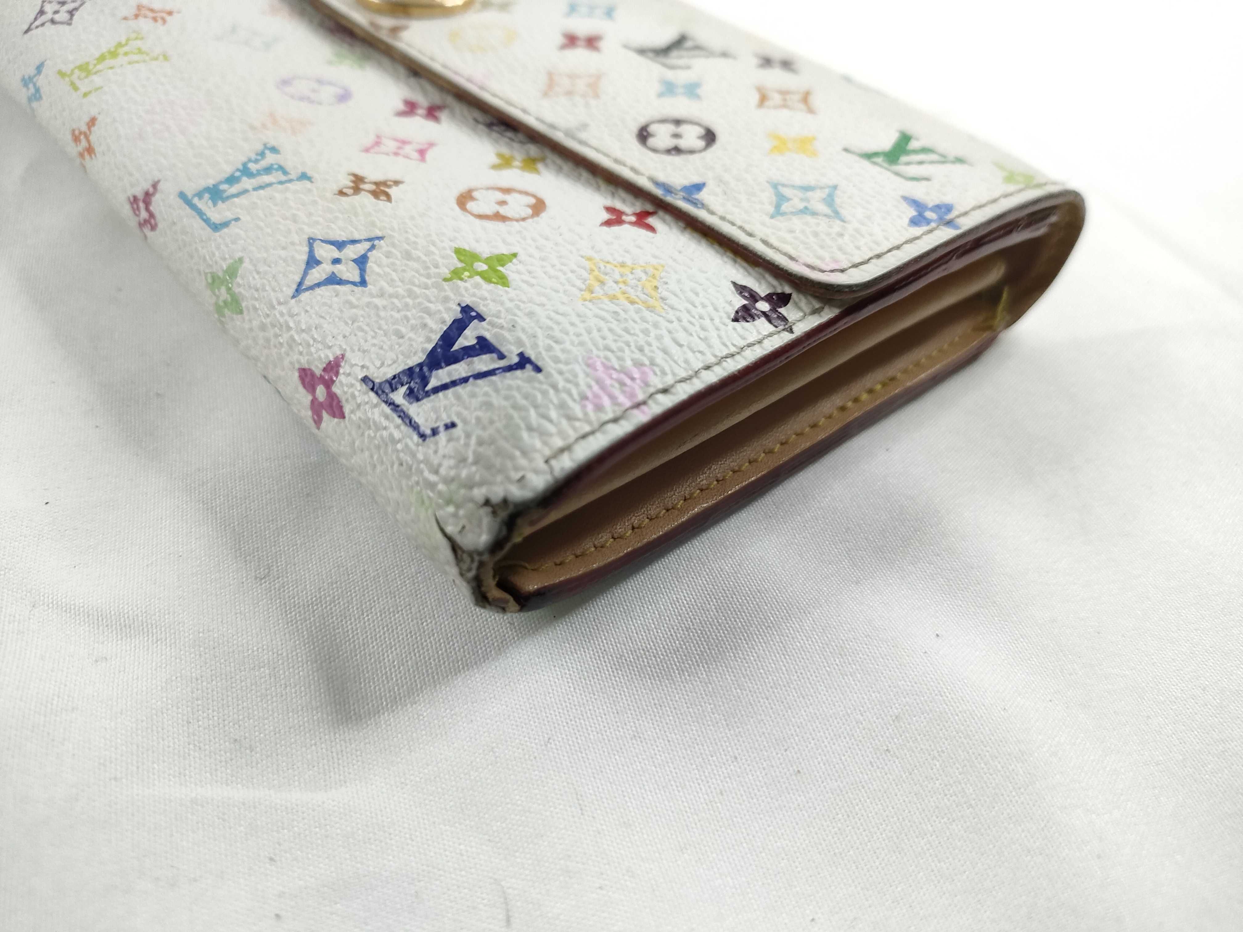 Monogram Multicolor LV Portefeuille Sarah Blanc Wallet — view 3
