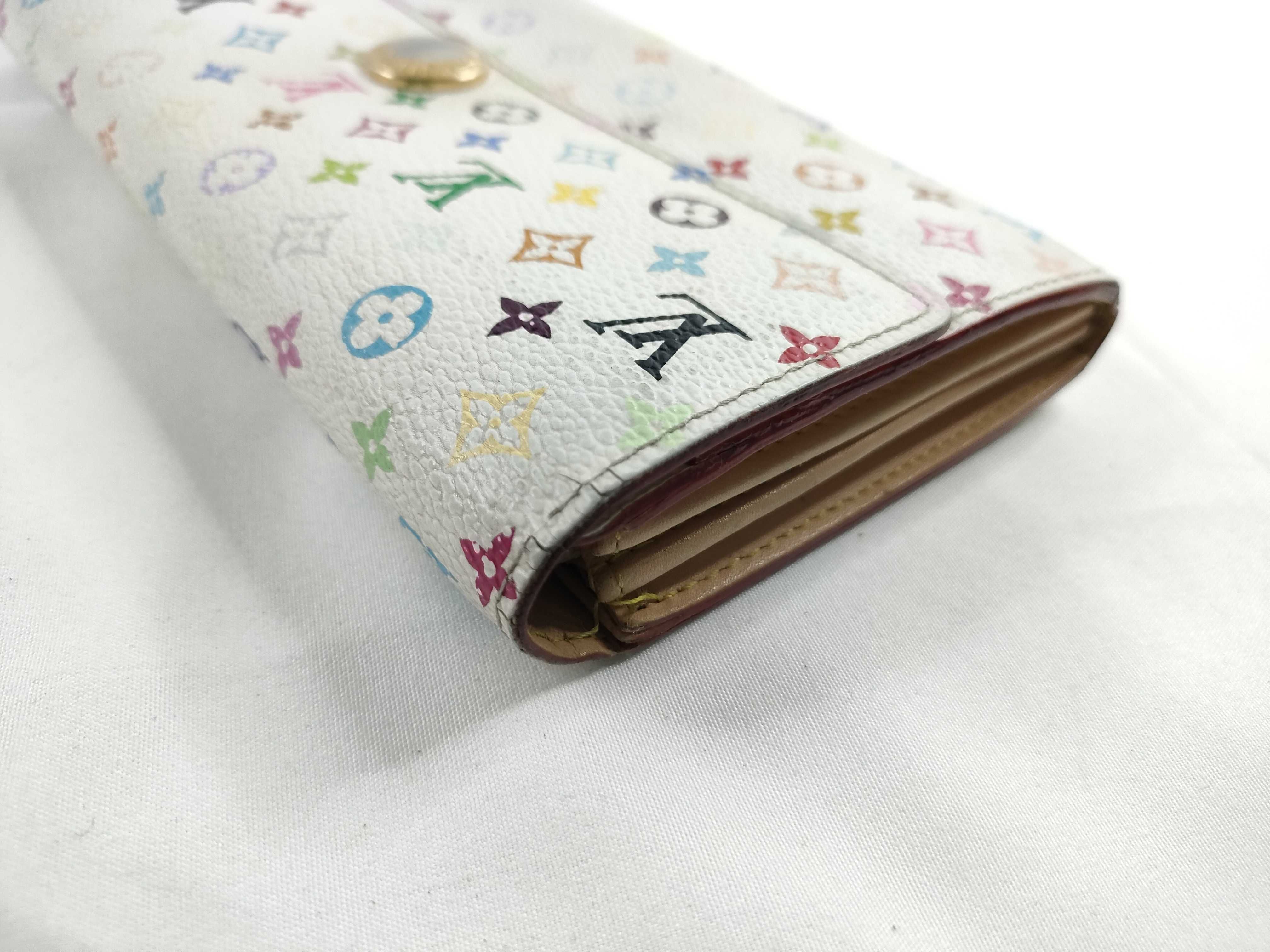 Monogram Multicolor LV Portefeuille Sarah Blanc Wallet — view 4