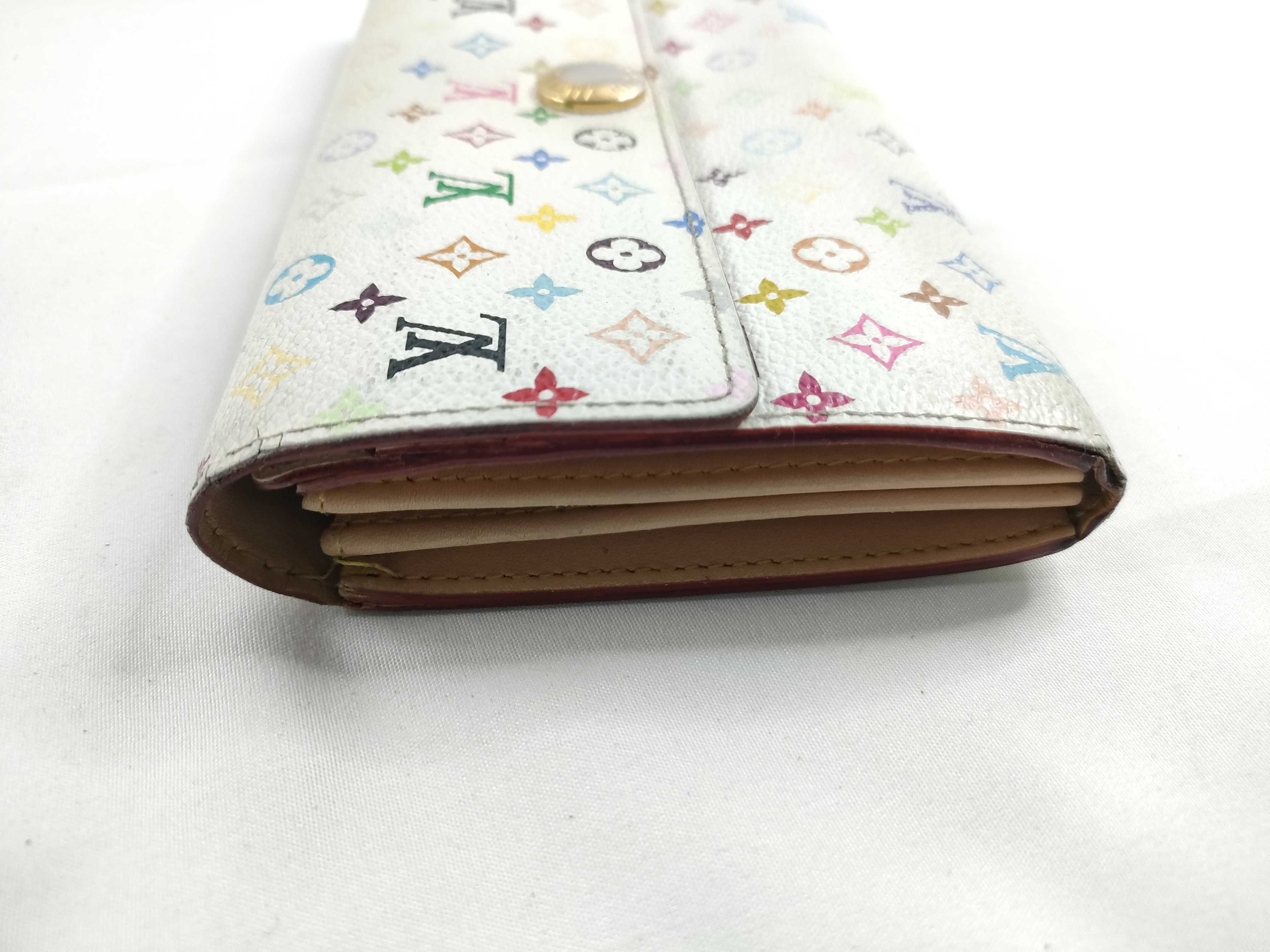 Monogram Multicolor LV Portefeuille Sarah Blanc Wallet — view 5