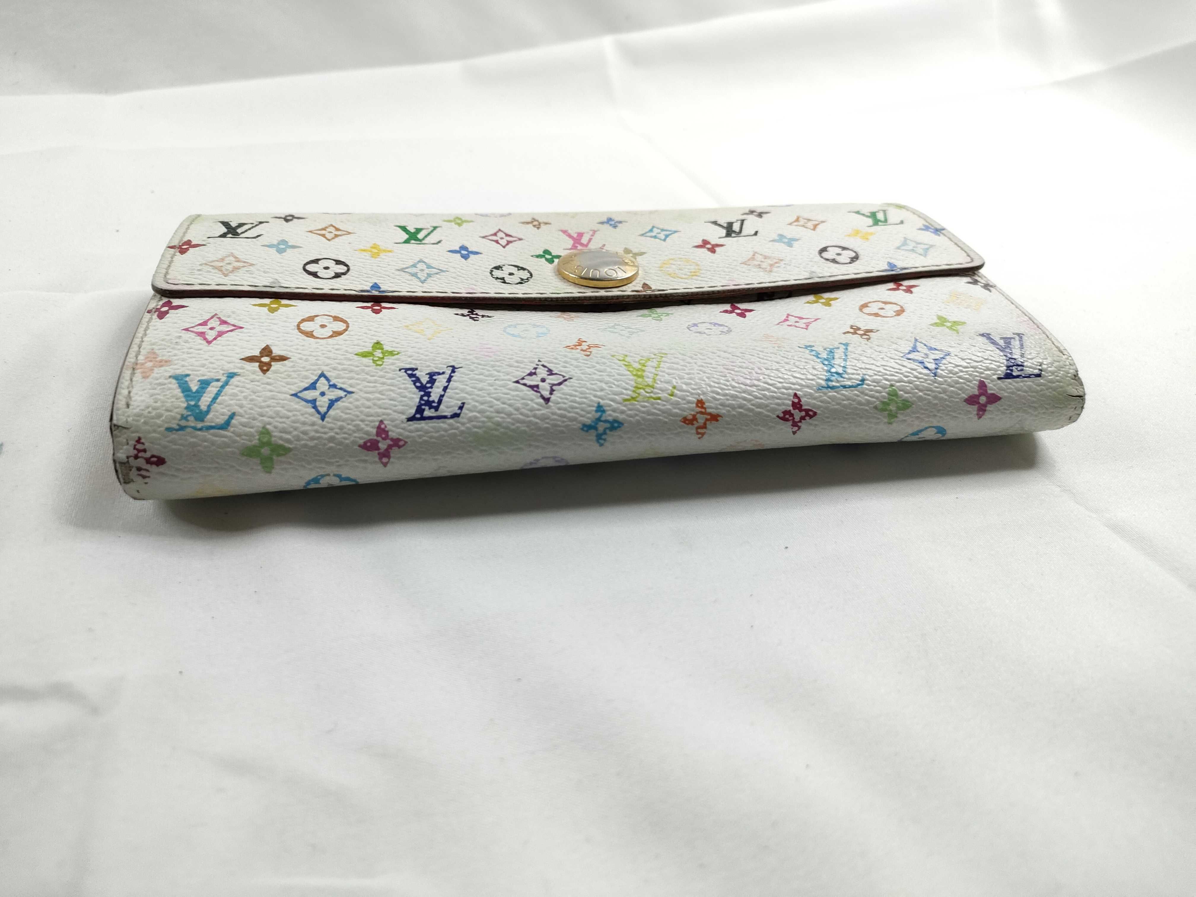 Monogram Multicolor LV Portefeuille Sarah Blanc Wallet — view 6