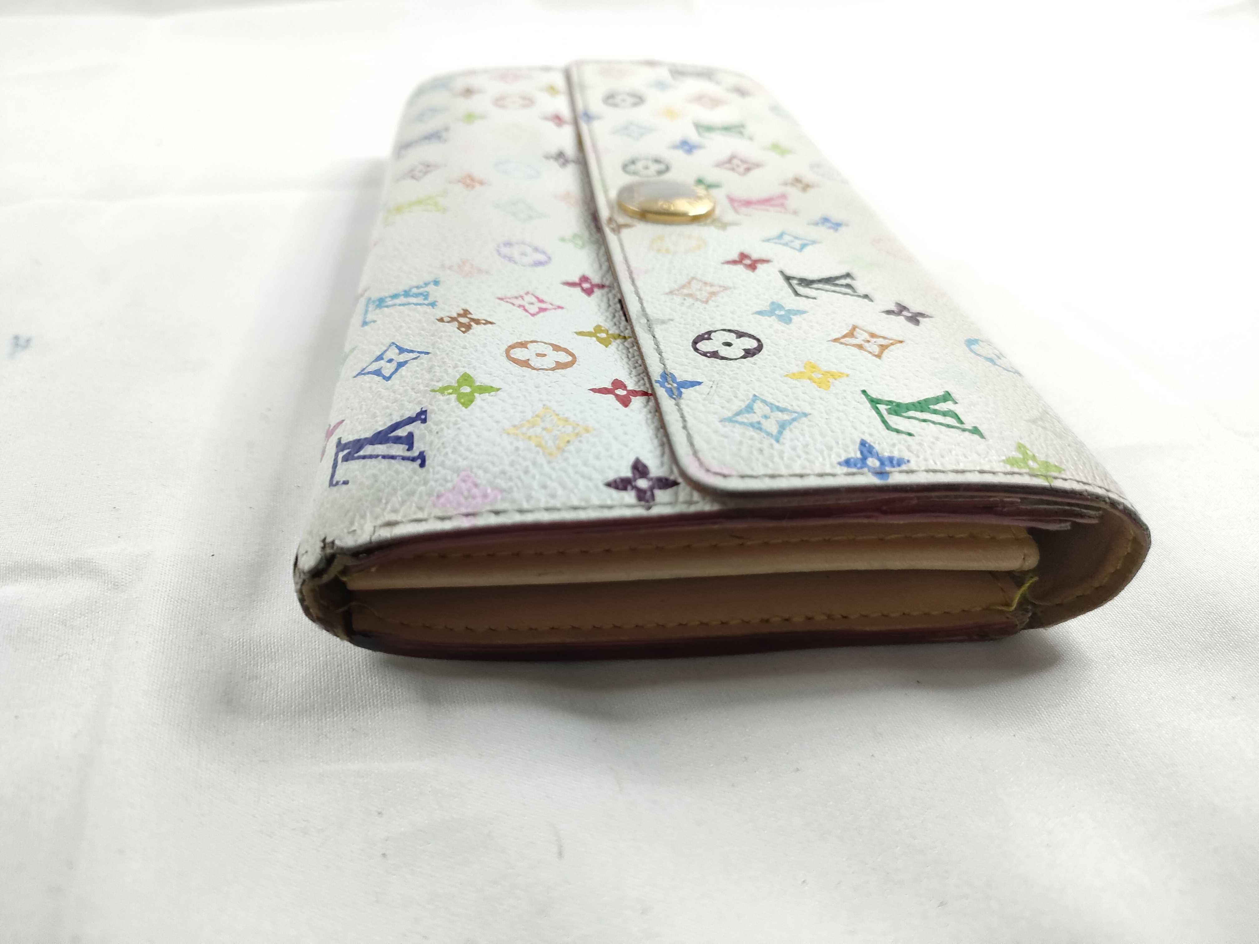 Monogram Multicolor LV Portefeuille Sarah Blanc Wallet — view 7