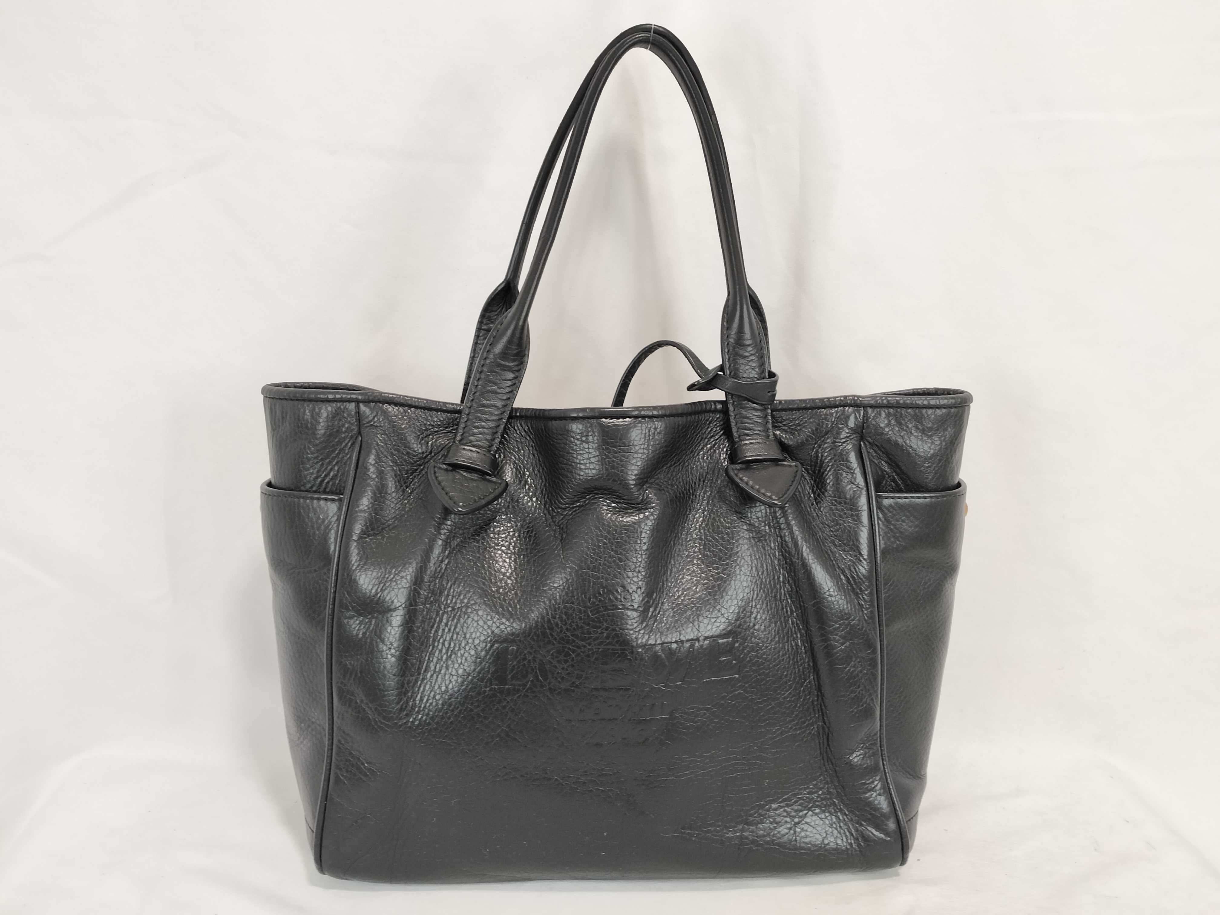Heritage Leather Handbag, Black Tote Bag
