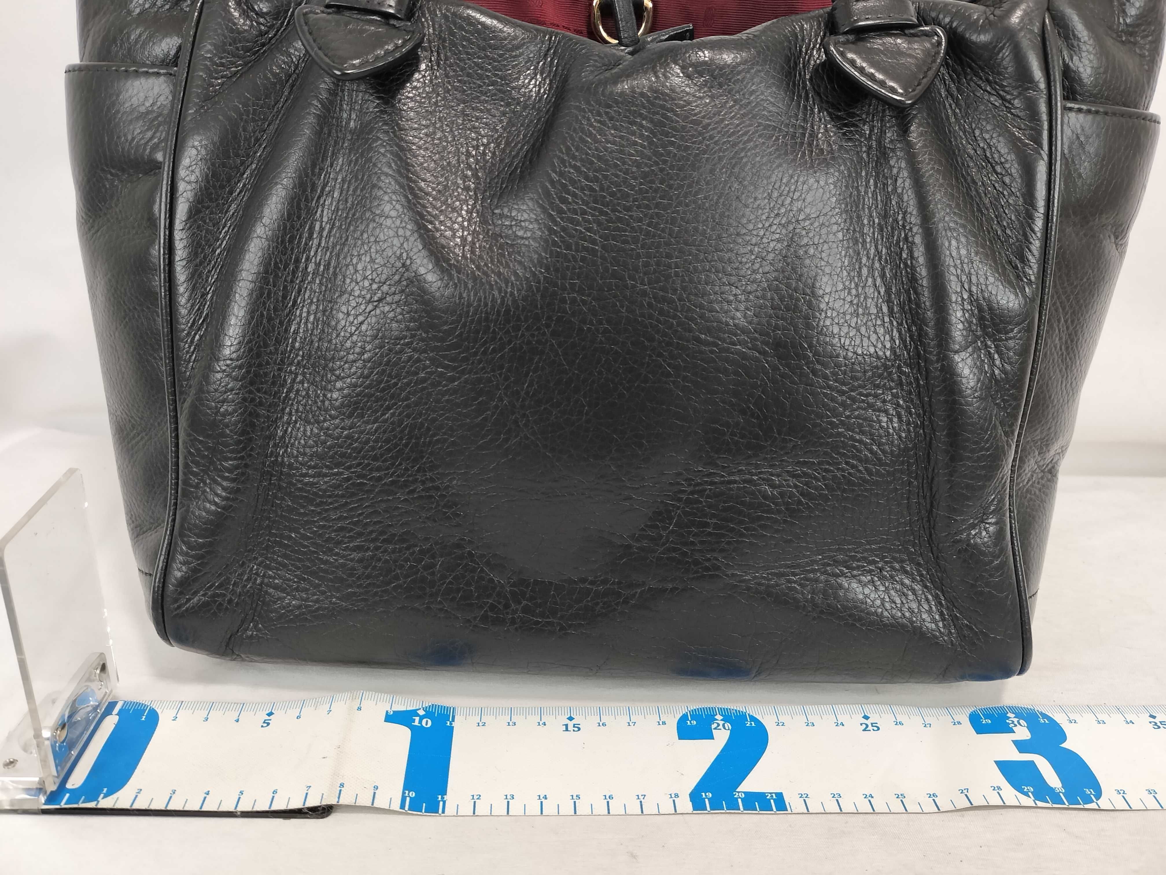 Heritage Leather Handbag, Black Tote Bag — view 2